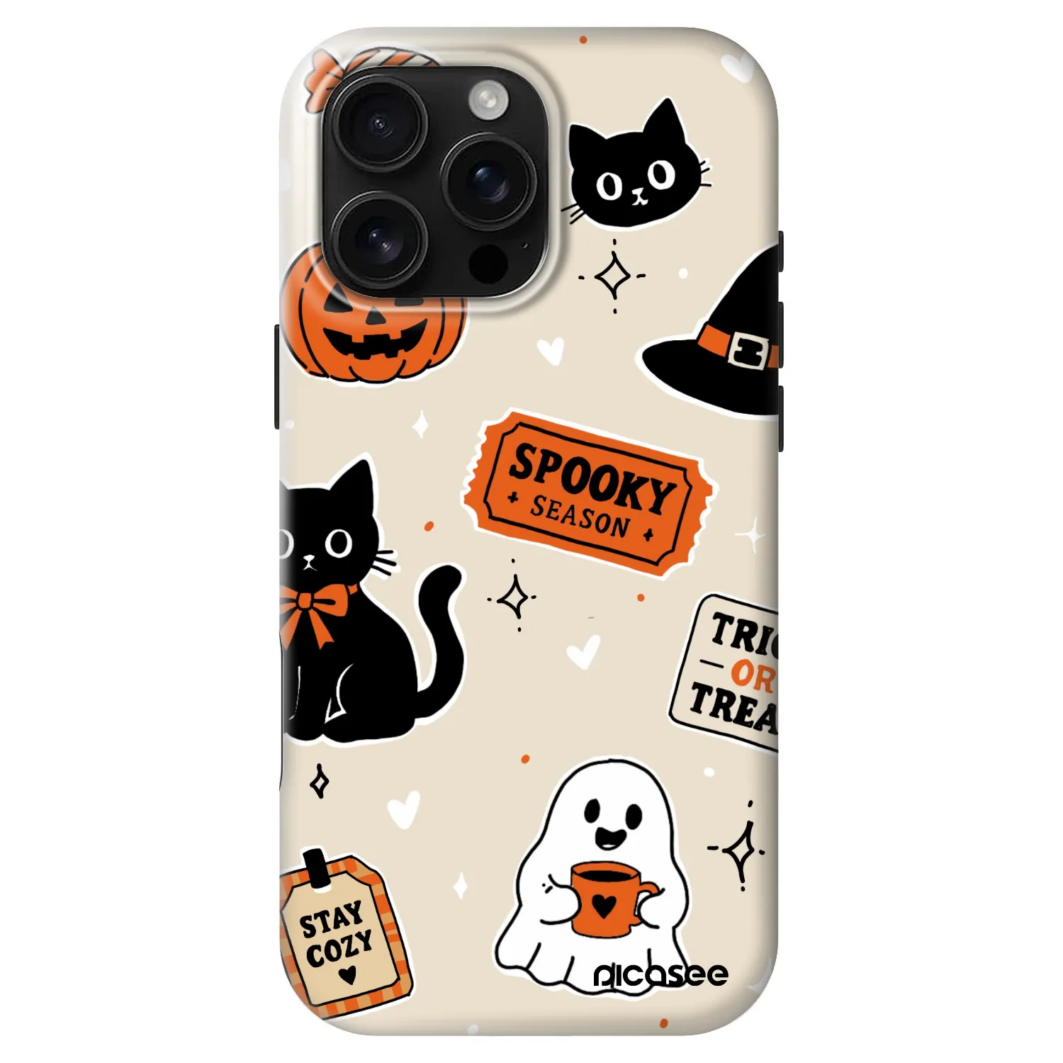 Picasee Fashion Case MagSafe für Apple iPhone 16 Pro Max - Halloween stickers