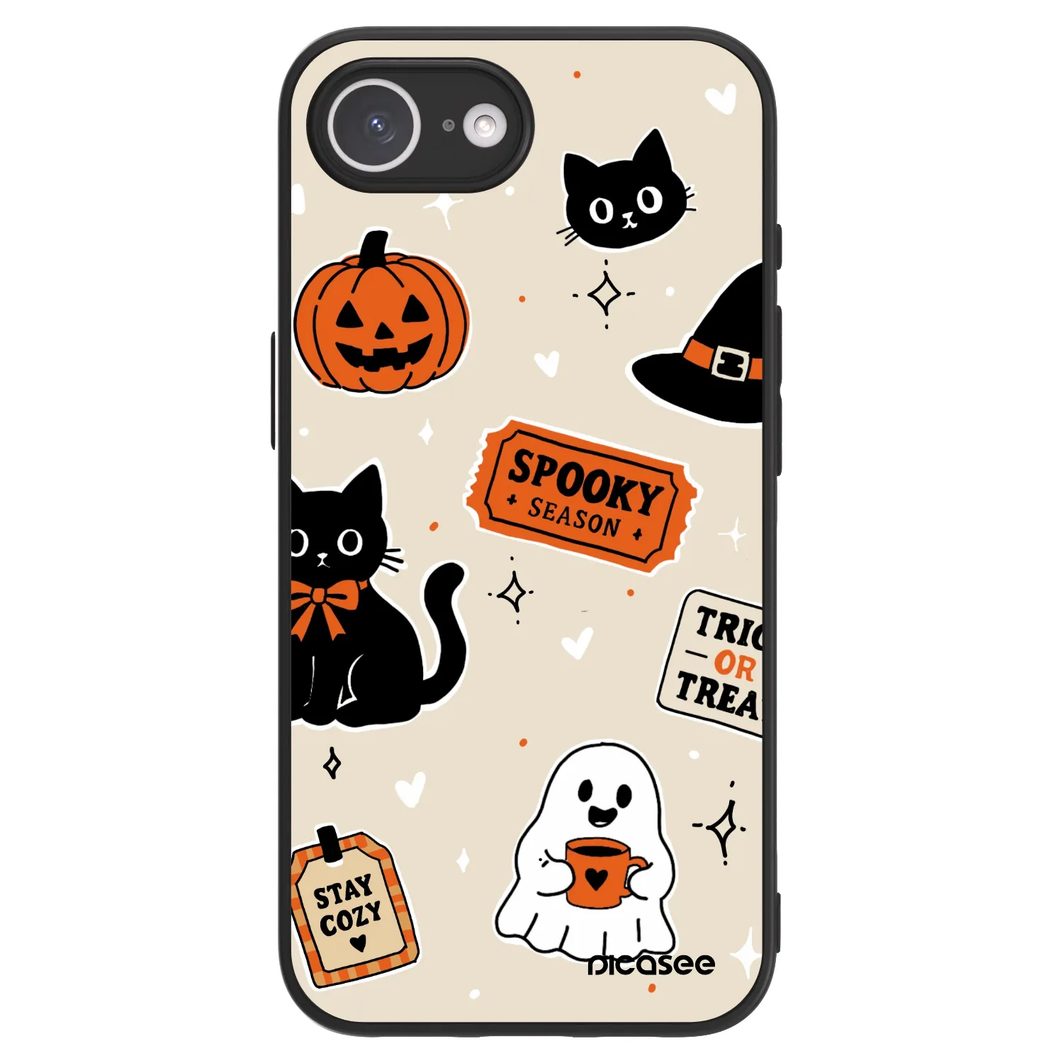 Picasee ULTIMATE CASE MagSafe für Apple iPhone 17e - Halloween stickers