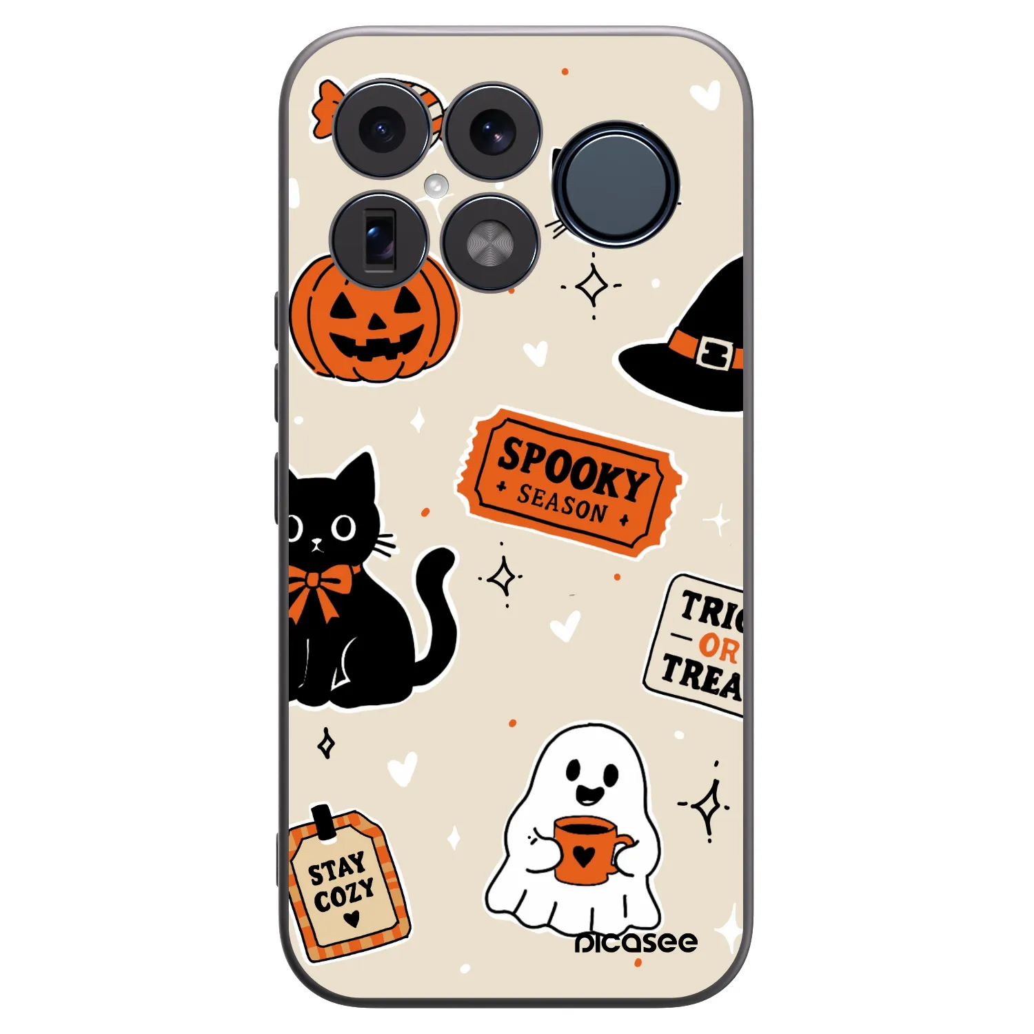 Picasee Xiaomi Poco F8 Ultra Hülle - Schwarzes Silikon - Halloween stickers