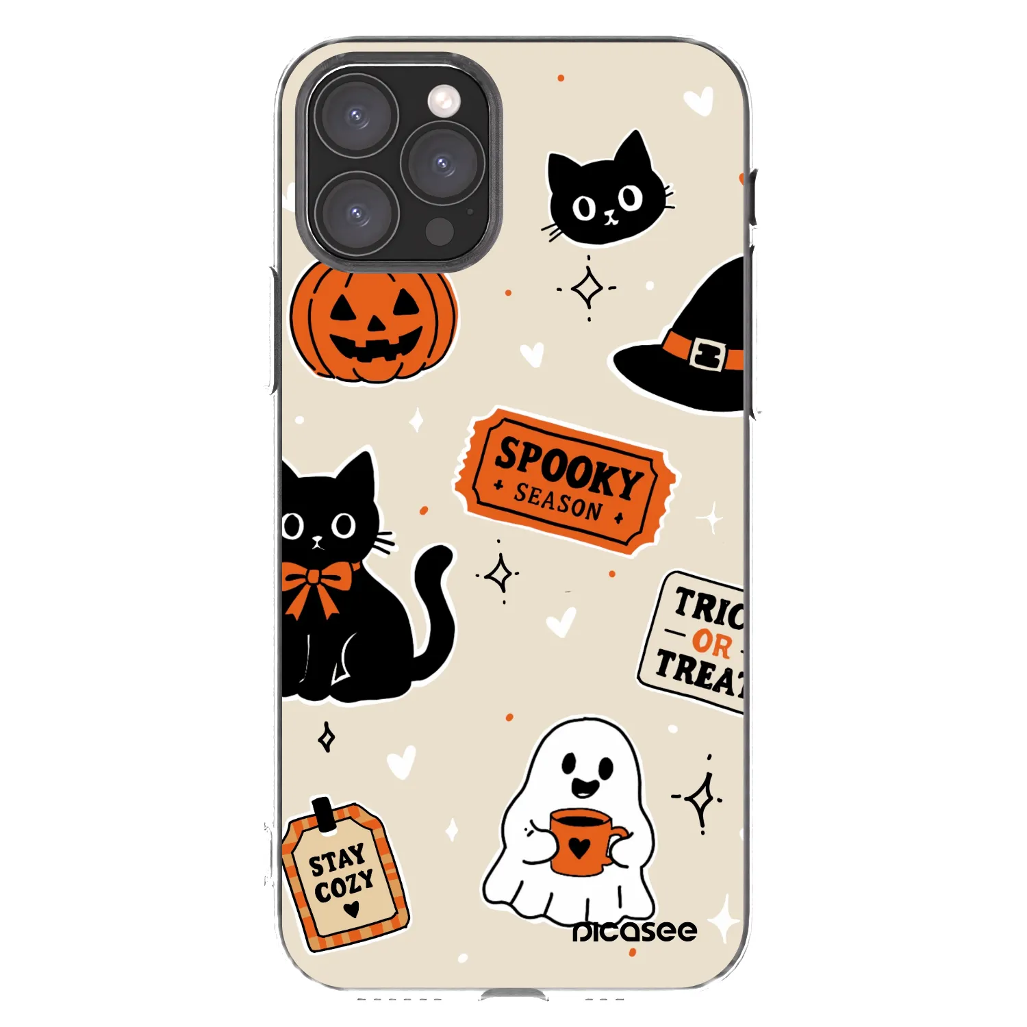 Picasee Apple iPhone 11 Pro Hülle - Transparentes Silikon - Halloween stickers