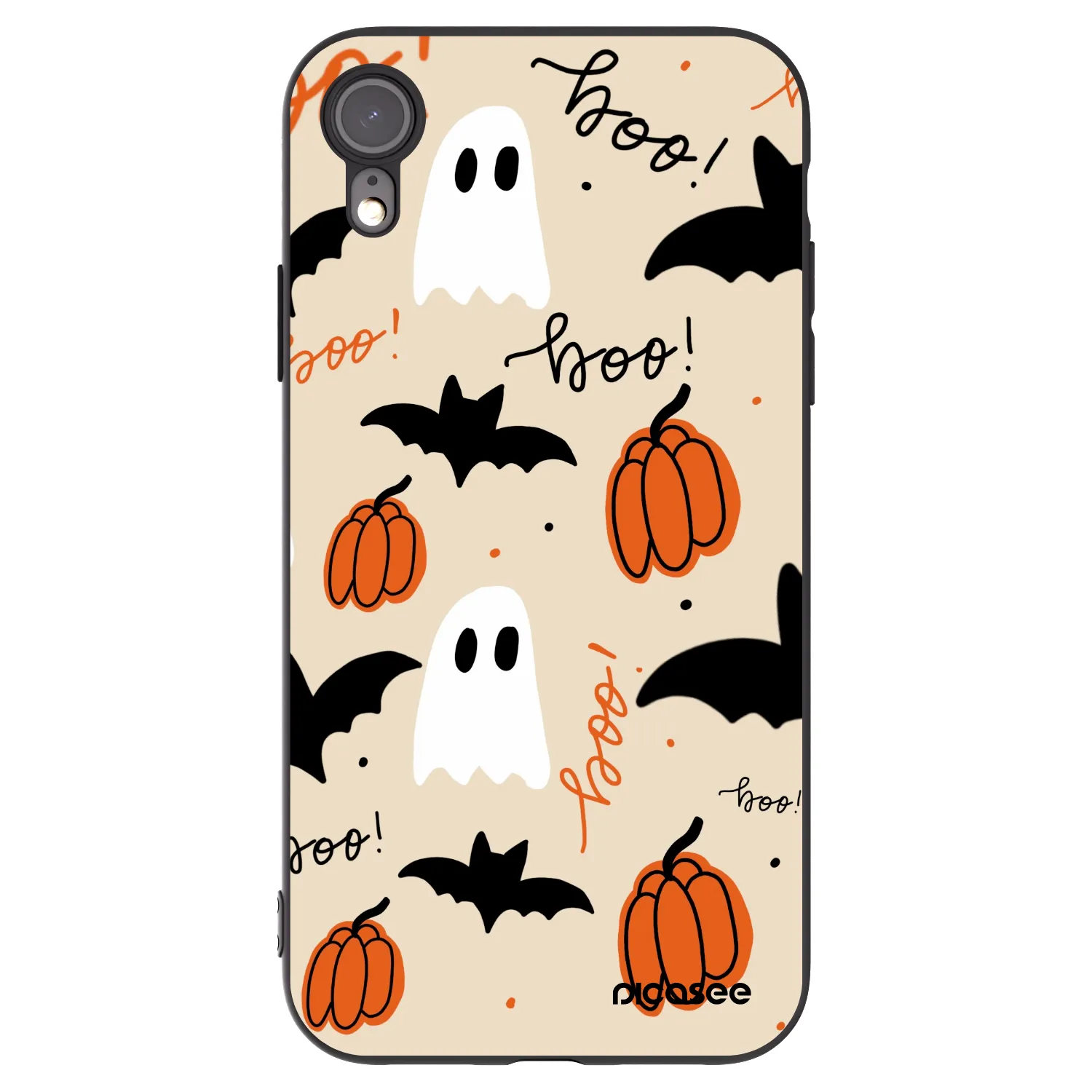 Picasee Apple iPhone XR Hülle - Schwarzes Silikon - Halloween 26