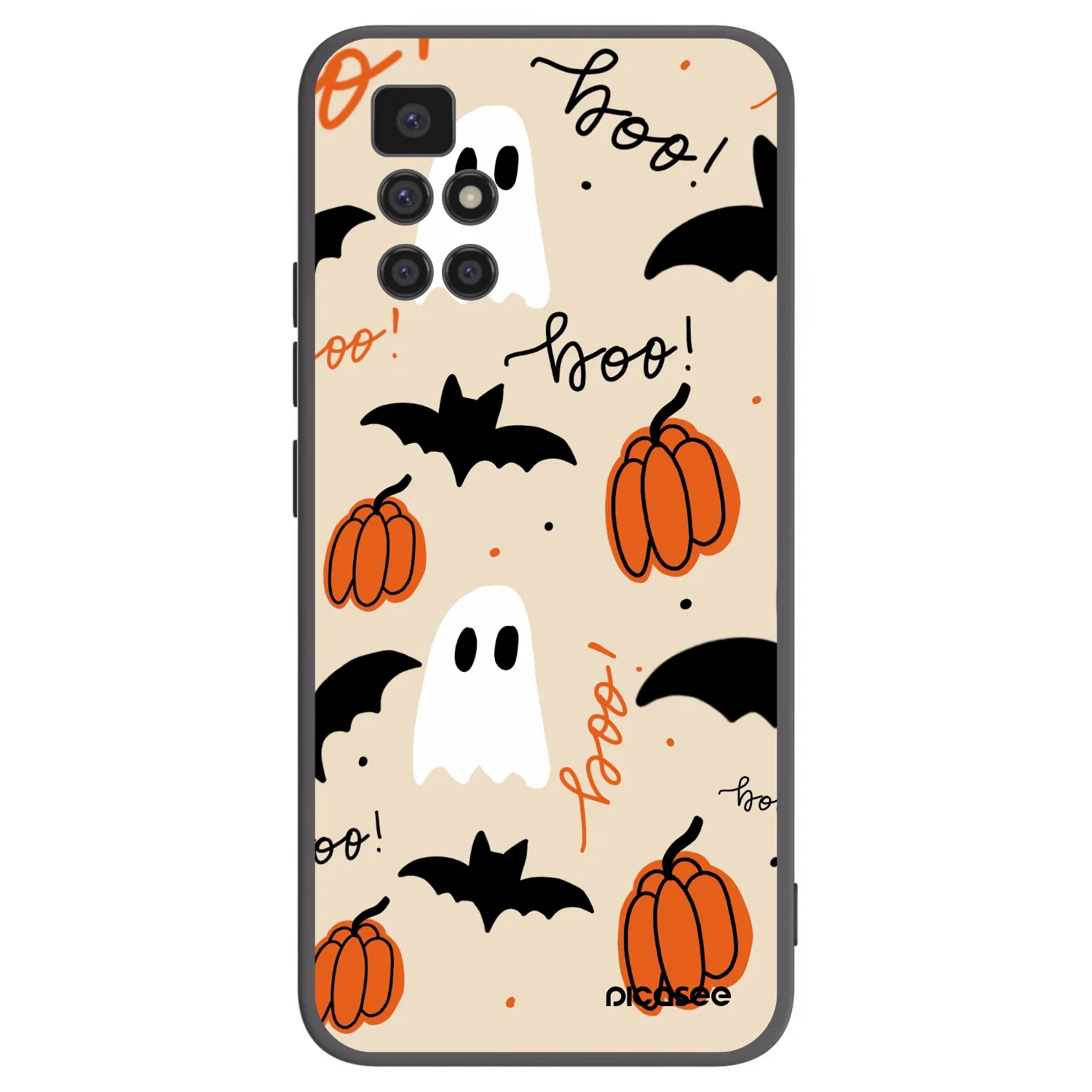 Picasee Xiaomi Redmi 10 Hülle - Schwarzes Silikon - Halloween 26
