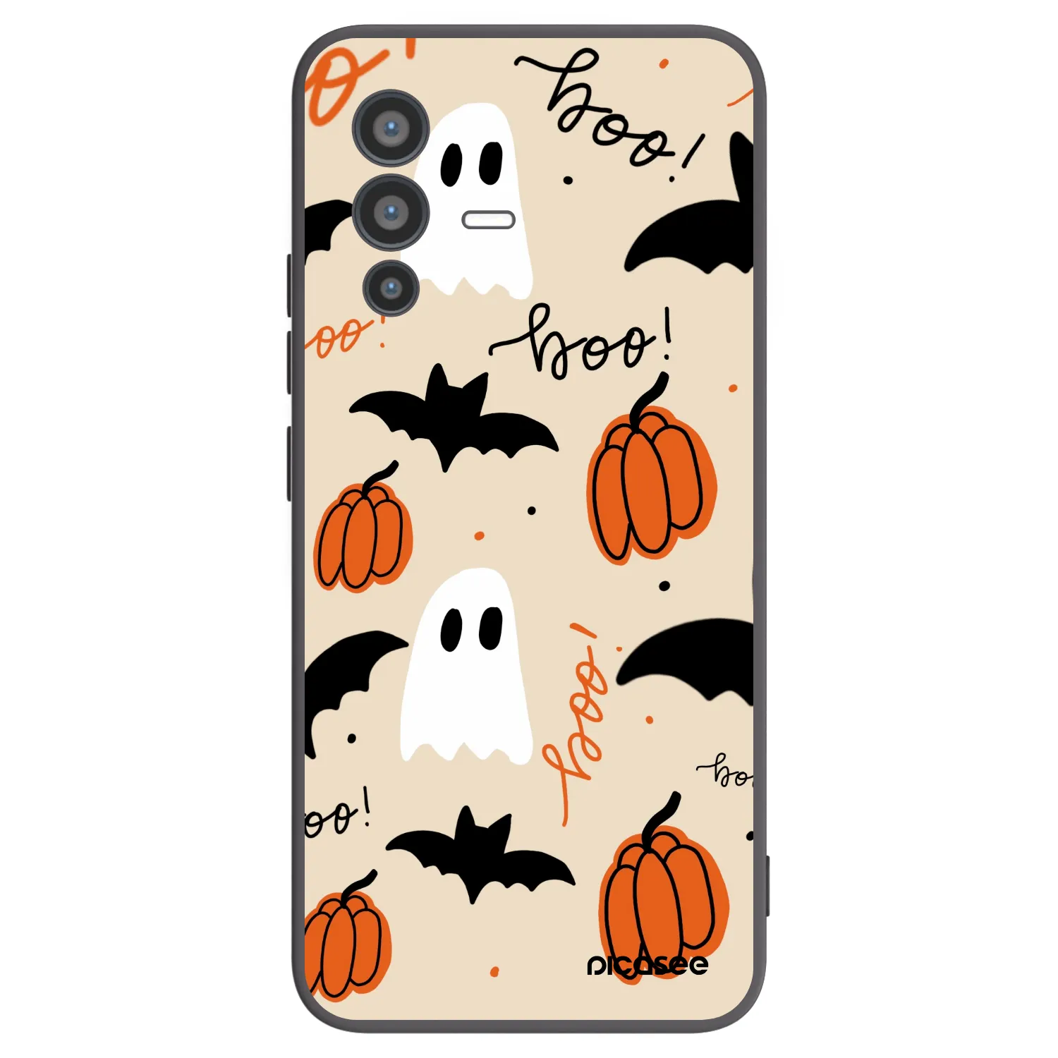 Picasee Vivo V23 5G Hülle - Schwarzes Silikon - Halloween 26