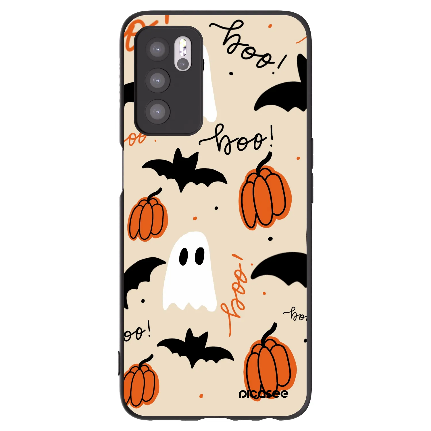 Picasee OPPO A16s Hülle - Schwarzes Silikon - Halloween 26