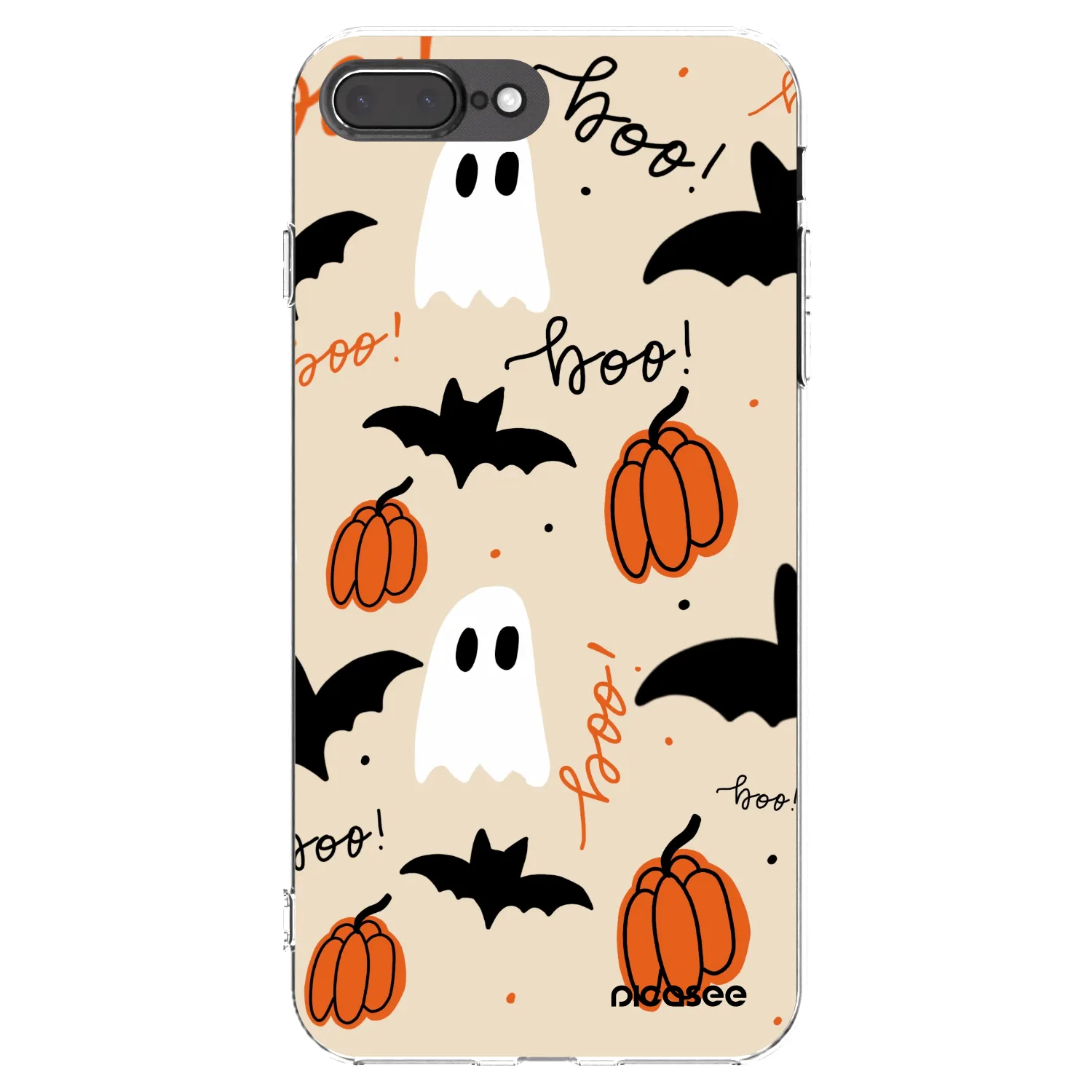 Picasee Apple iPhone 8 Plus Hülle - Transparentes Silikon - Halloween 26