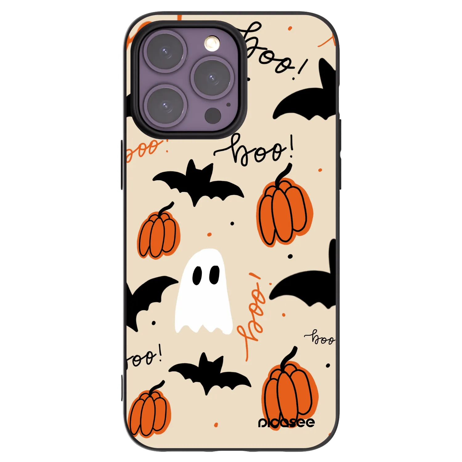 Picasee Apple iPhone 14 Pro Max Hülle - Schwarzes Silikon - Halloween 26