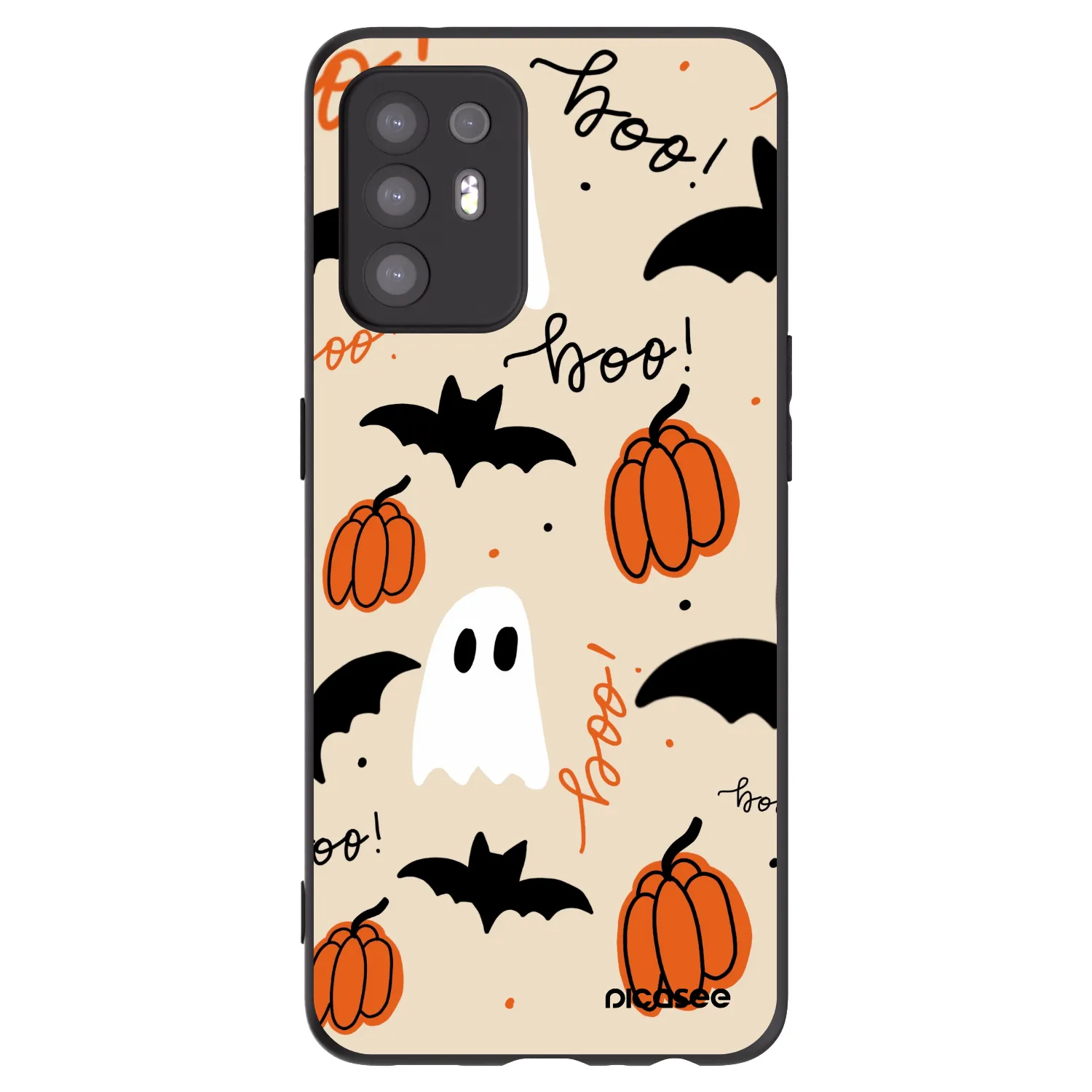 Picasee OPPO A94 5G Hülle - Schwarzes Silikon - Halloween 26