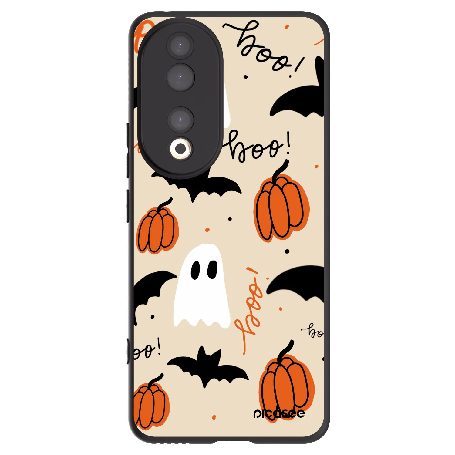 Picasee Honor 90 5G Hülle - Schwarzes Silikon - Halloween 26