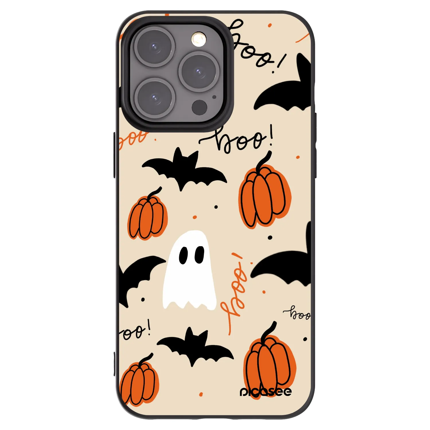 Picasee Apple iPhone 15 Pro Max Hülle - Schwarzes Silikon - Halloween 26