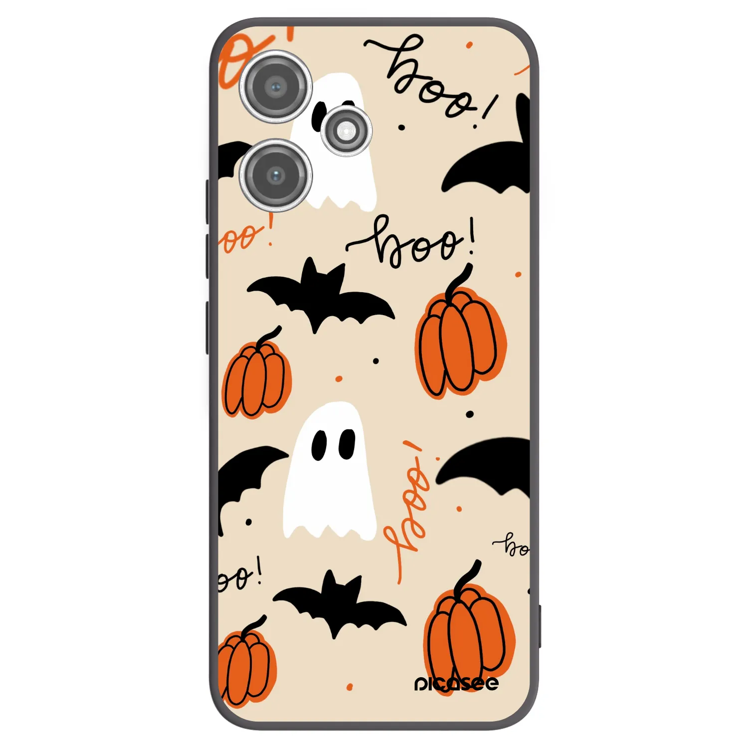 Picasee Xiaomi Redmi 12 5G Hülle - Schwarzes Silikon - Halloween 26