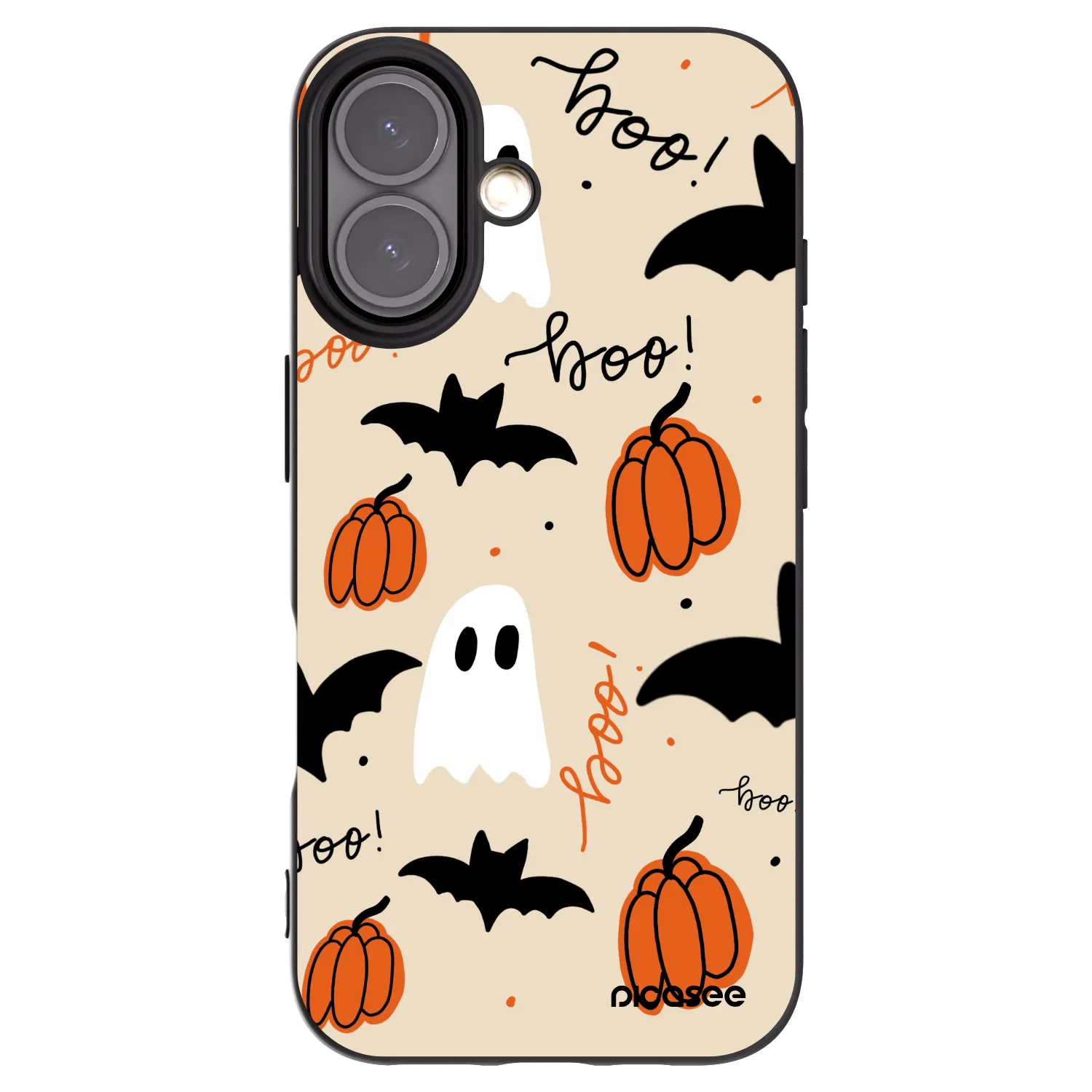 Picasee Apple iPhone 16 Hülle - Schwarzes Silikon - Halloween 26