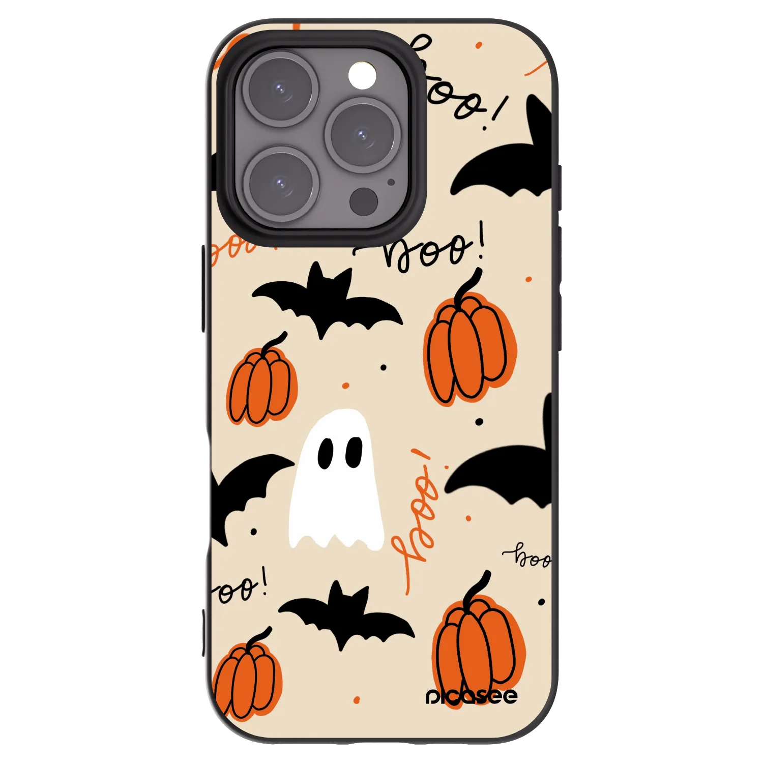 Picasee Apple iPhone 16 Pro Hülle - Schwarzes Silikon - Halloween 26