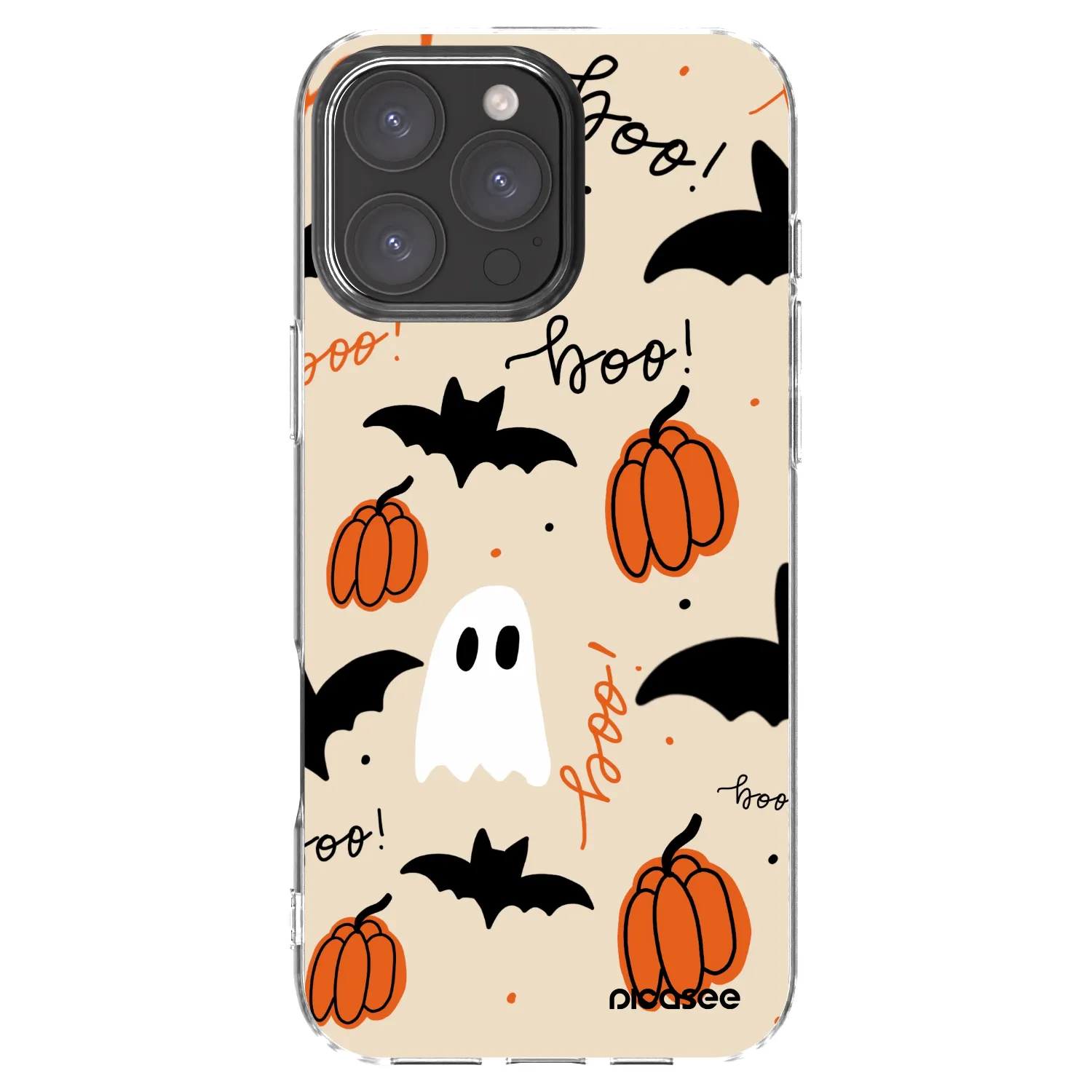 Picasee Apple iPhone 16 Pro Max Hülle - Transparentes Silikon - Halloween 26
