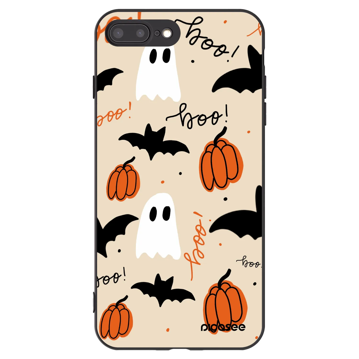 Picasee Apple iPhone 7 Plus Hülle - Schwarzes Silikon - Halloween 26