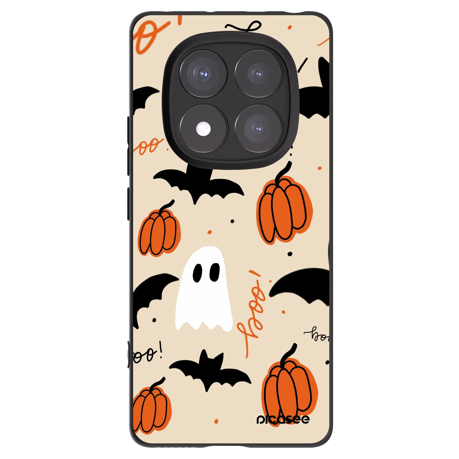 Picasee Xiaomi Redmi Note 14 Pro 5G Hülle - Schwarzes Silikon - Halloween 26
