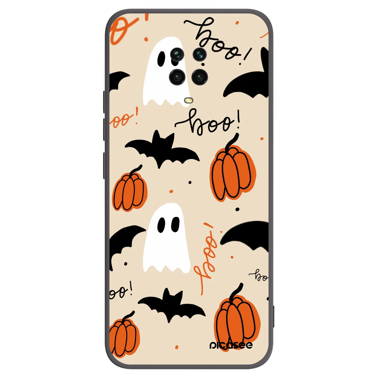 Picasee Xiaomi Redmi Note 9 Pro Hülle - Schwarzes Silikon - Halloween 26