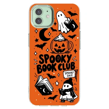 Picasee Apple iPhone 12 Pro Hülle - Transparentes Silikon - Spooky book club