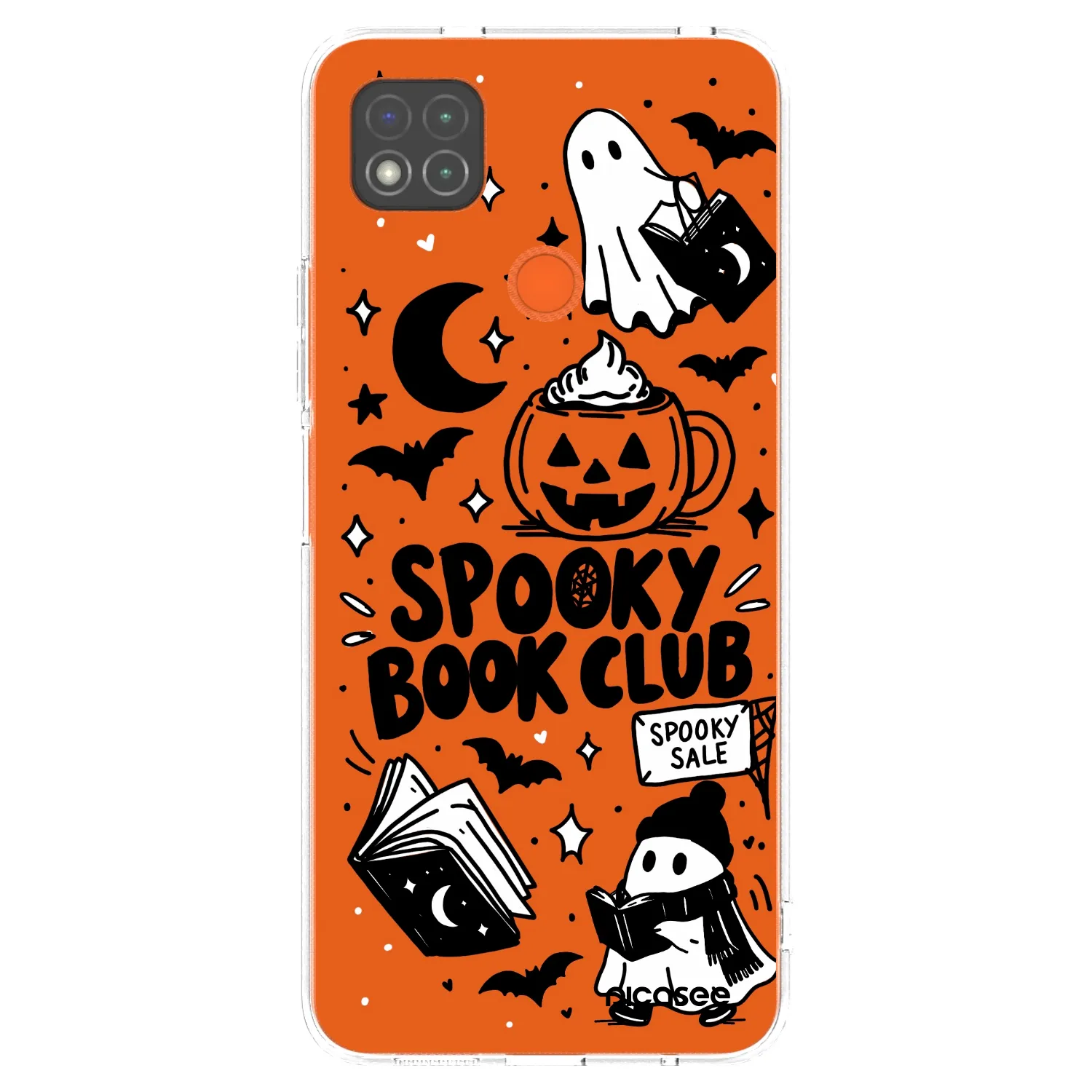 Picasee Xiaomi Redmi 9C Hülle - Transparentes Silikon - Spooky book club