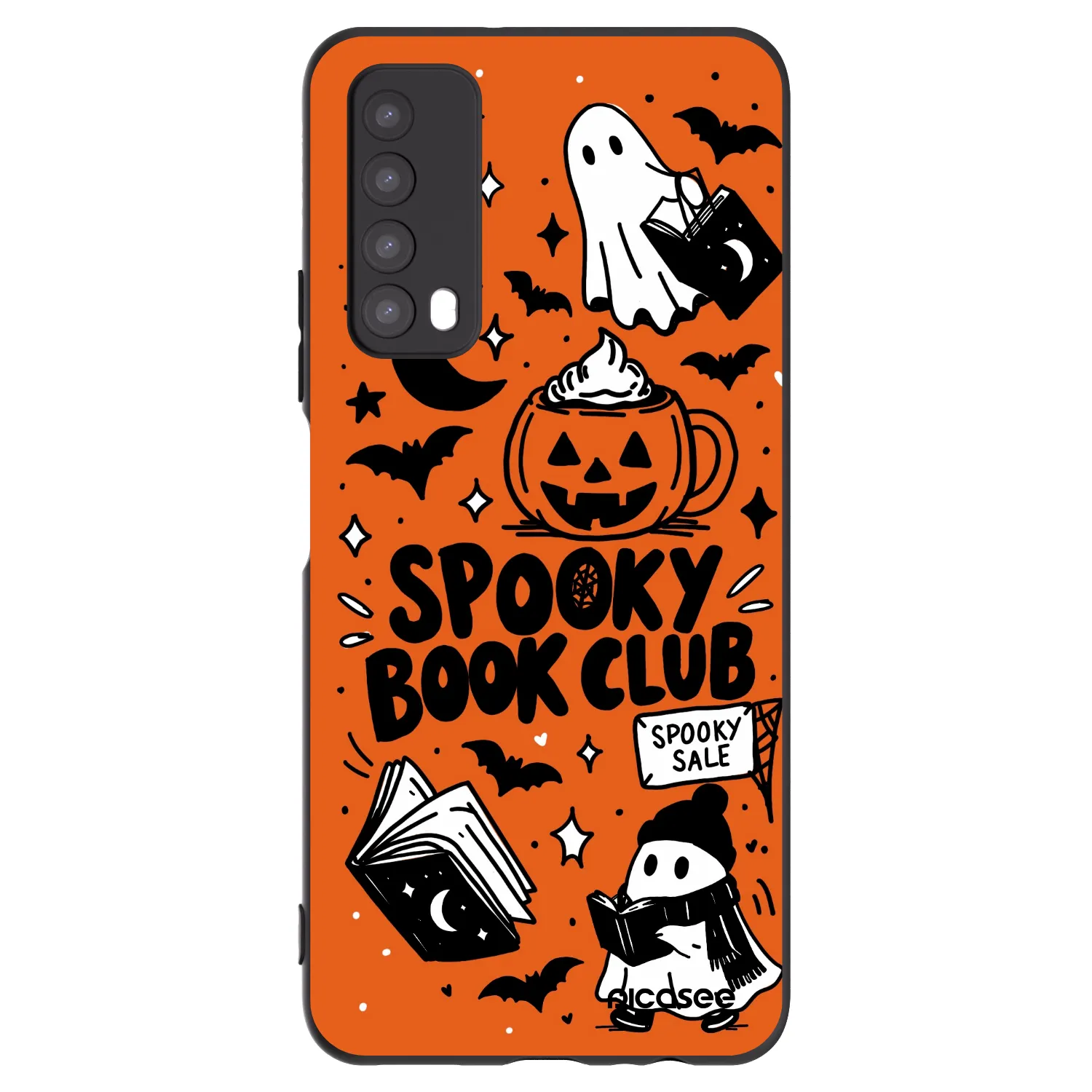 Picasee Huawei P Smart 2021 Hülle - Schwarzes Silikon - Spooky book club