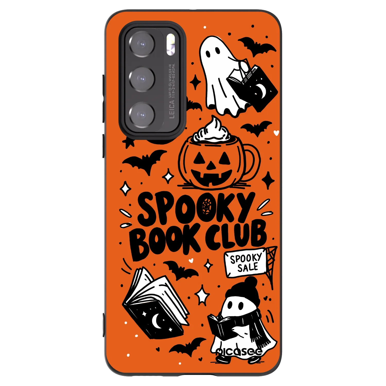 Picasee Huawei P40 Hülle - Schwarzes Silikon - Spooky book club