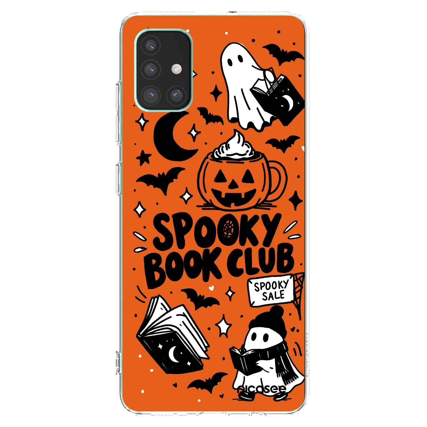 Picasee Samsung Galaxy M51 M515F Hülle - Transparentes Silikon - Spooky book club