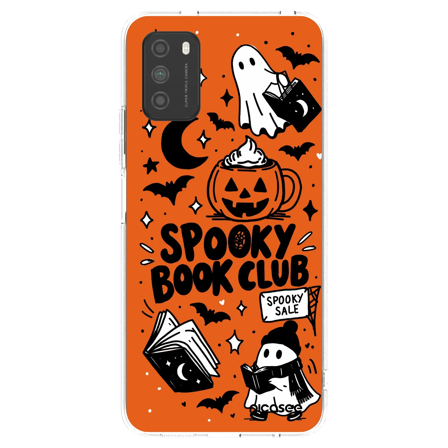 Picasee Xiaomi Poco M3 Hülle - Transparentes Silikon - Spooky book club