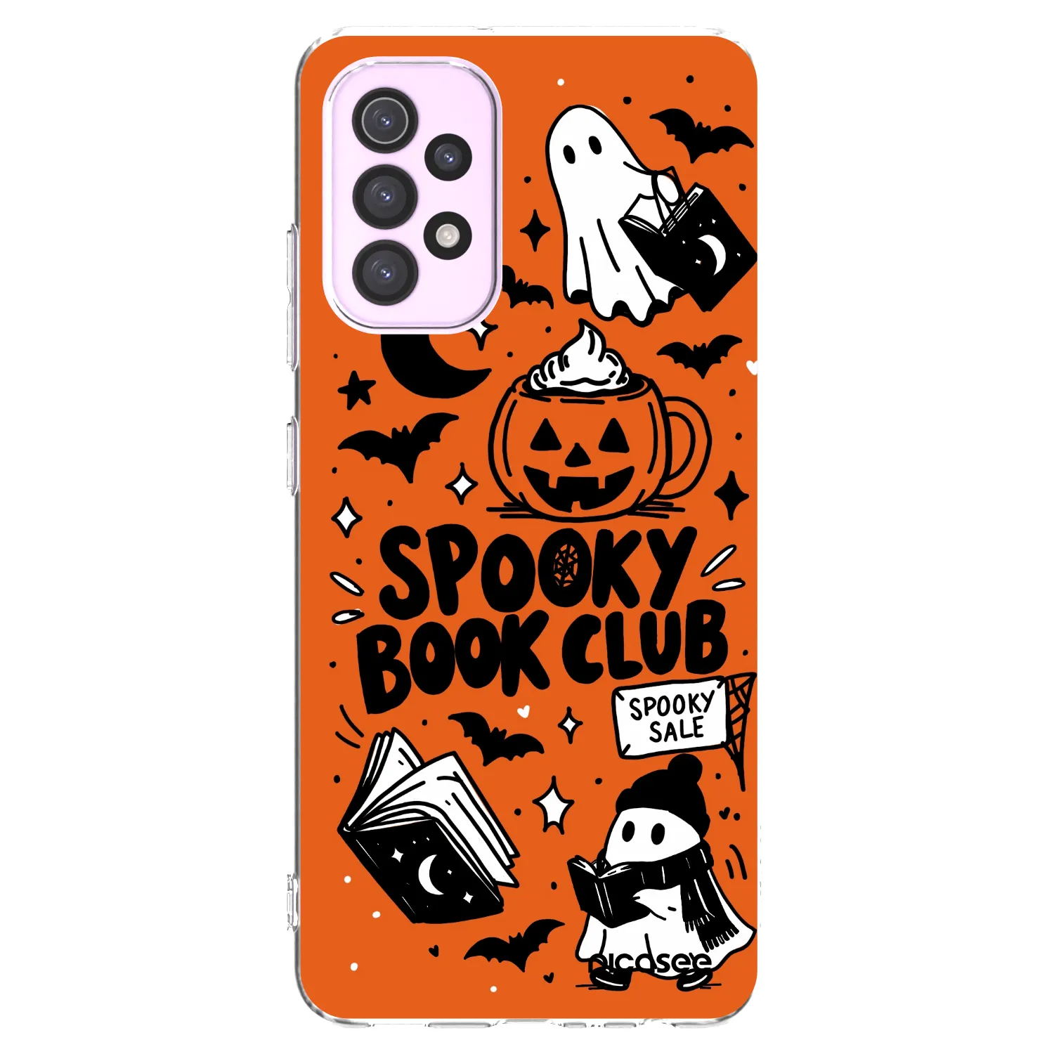 Picasee Samsung Galaxy A32 5G A326B Hülle - Transparentes Silikon - Spooky book club
