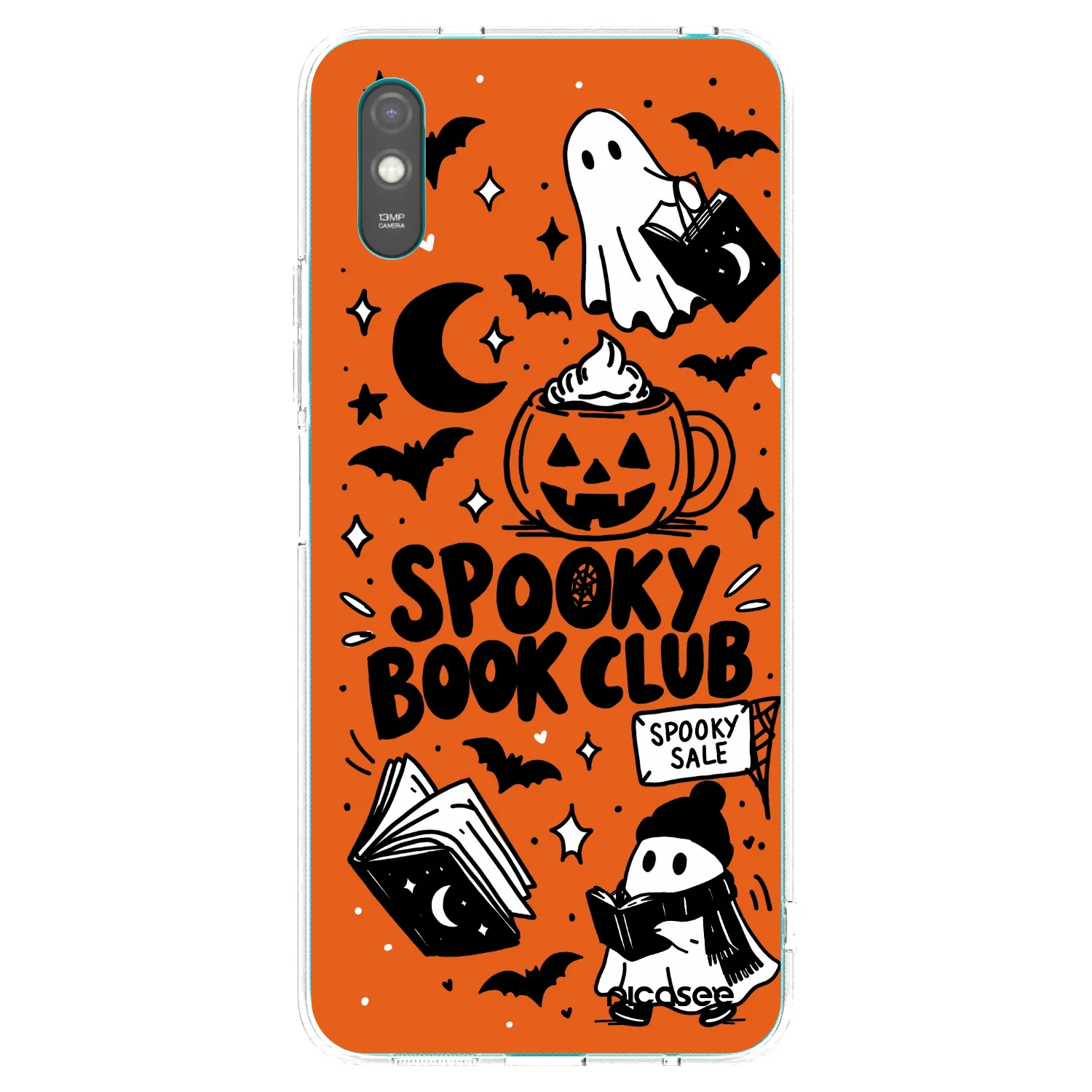 Picasee Xiaomi Redmi 9AT Hülle - Transparentes Silikon - Spooky book club