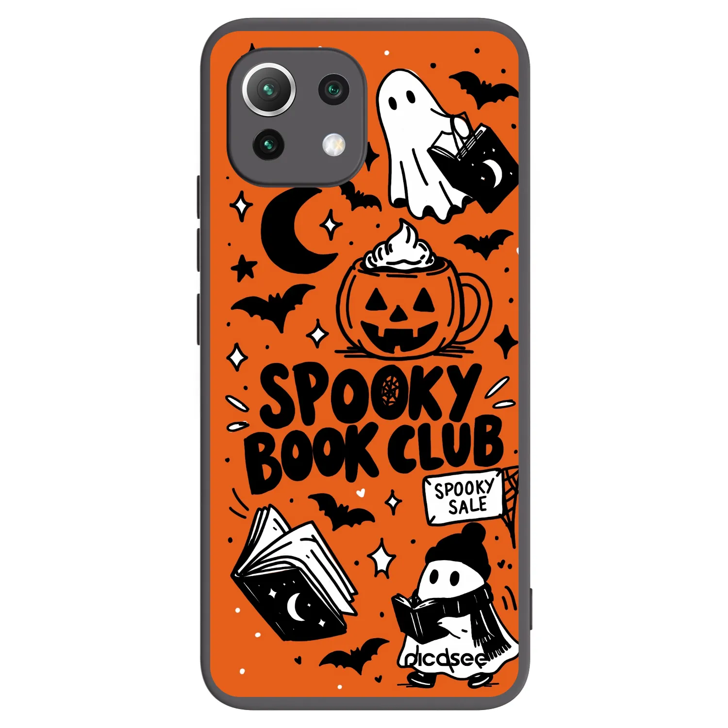 Picasee Xiaomi Mi 11 Lite Hülle - Schwarzes Silikon - Spooky book club