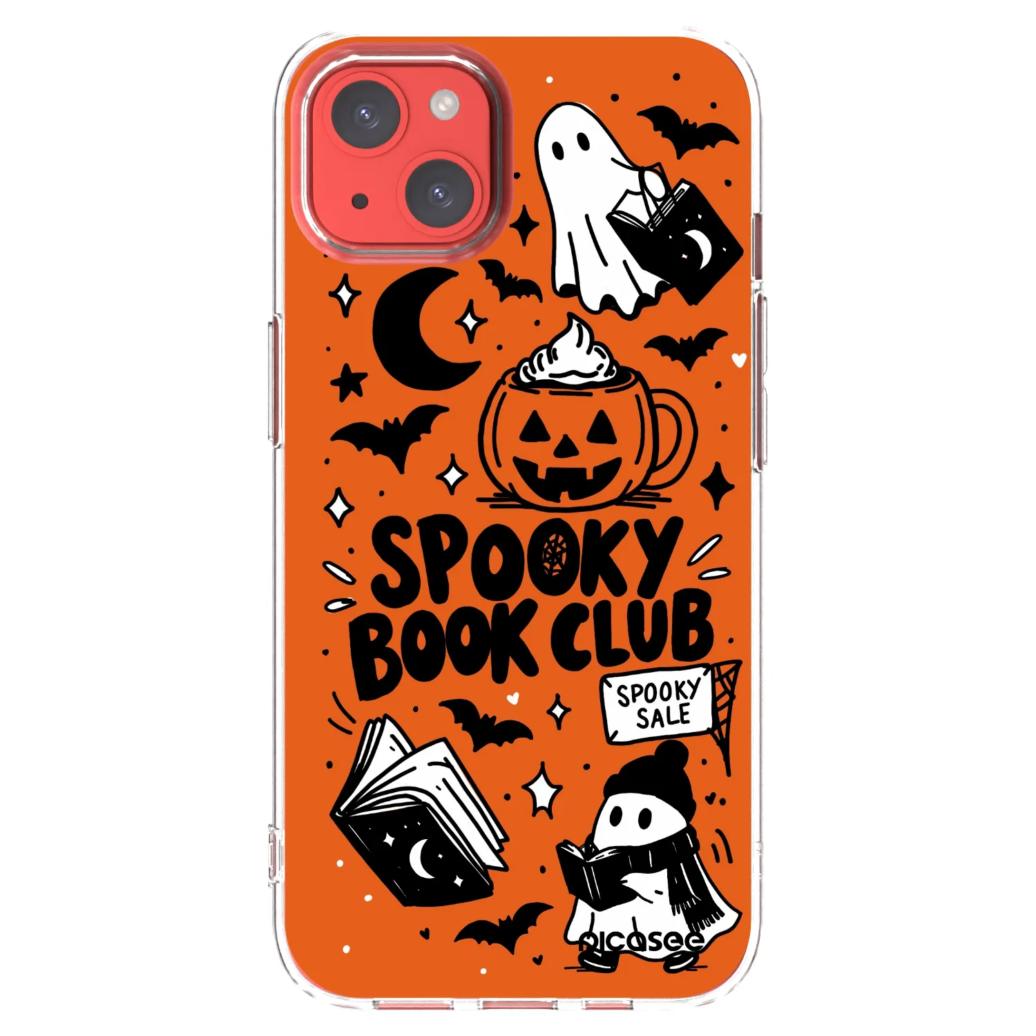 Picasee Apple iPhone 13 Hülle - Transparentes Silikon - Spooky book club