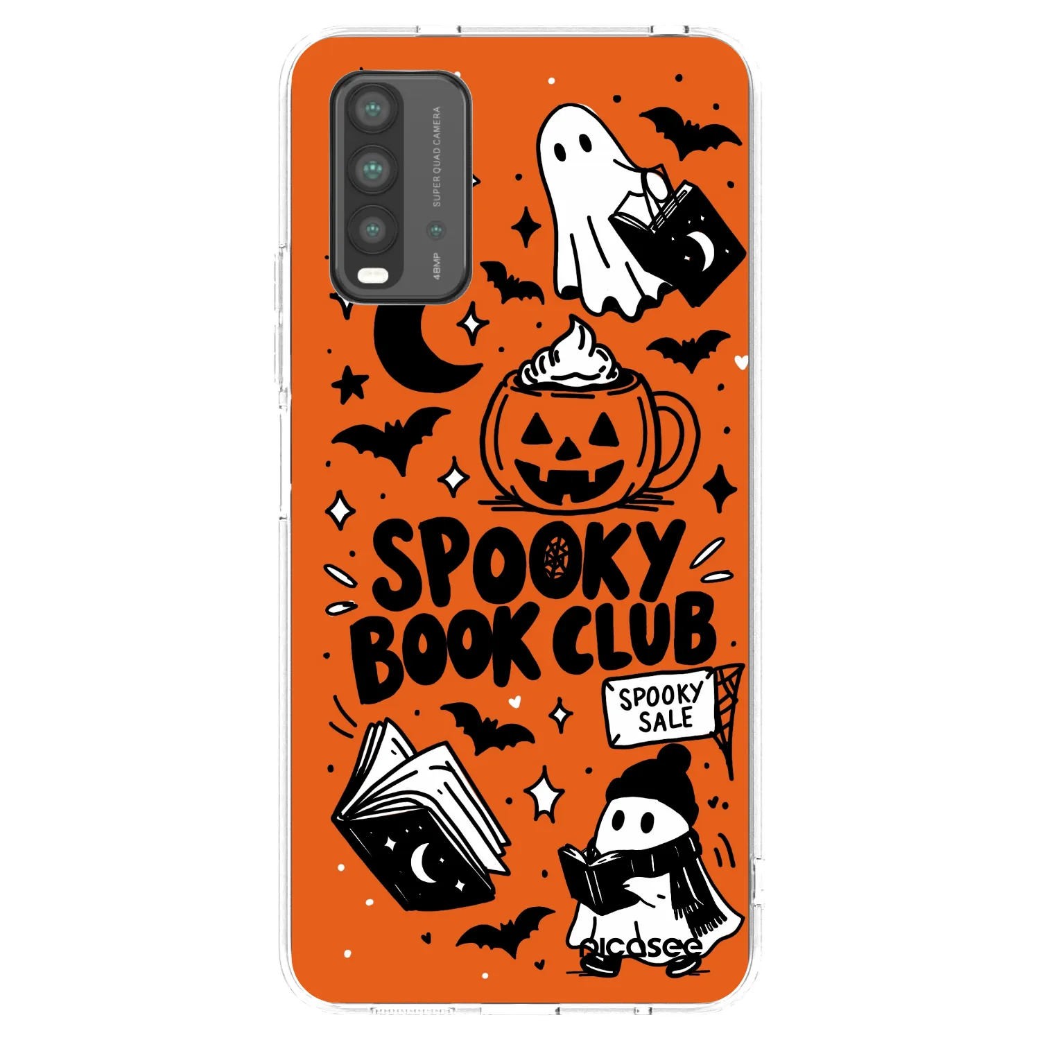 Picasee Xiaomi Redmi 9T Hülle - Transparentes Silikon - Spooky book club
