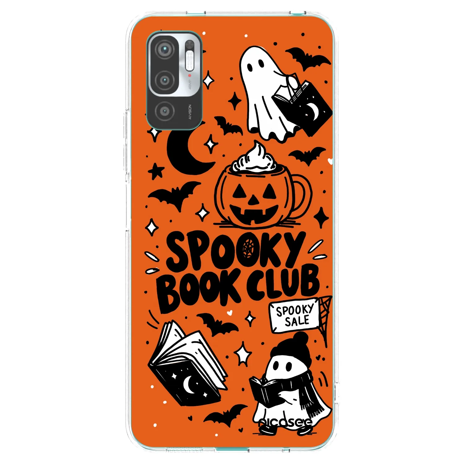 Picasee Xiaomi Redmi Note 10 5G Hülle - Transparentes Silikon - Spooky book club