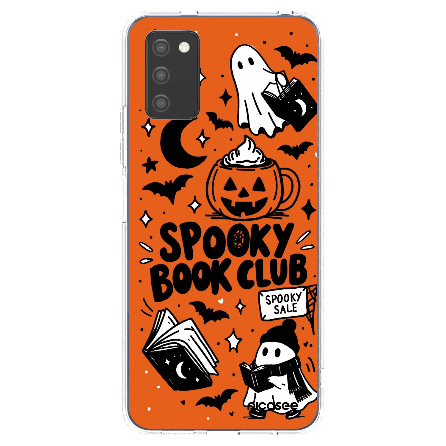 Picasee Samsung Galaxy A02s A025G Hülle - Transparentes Silikon - Spooky book club