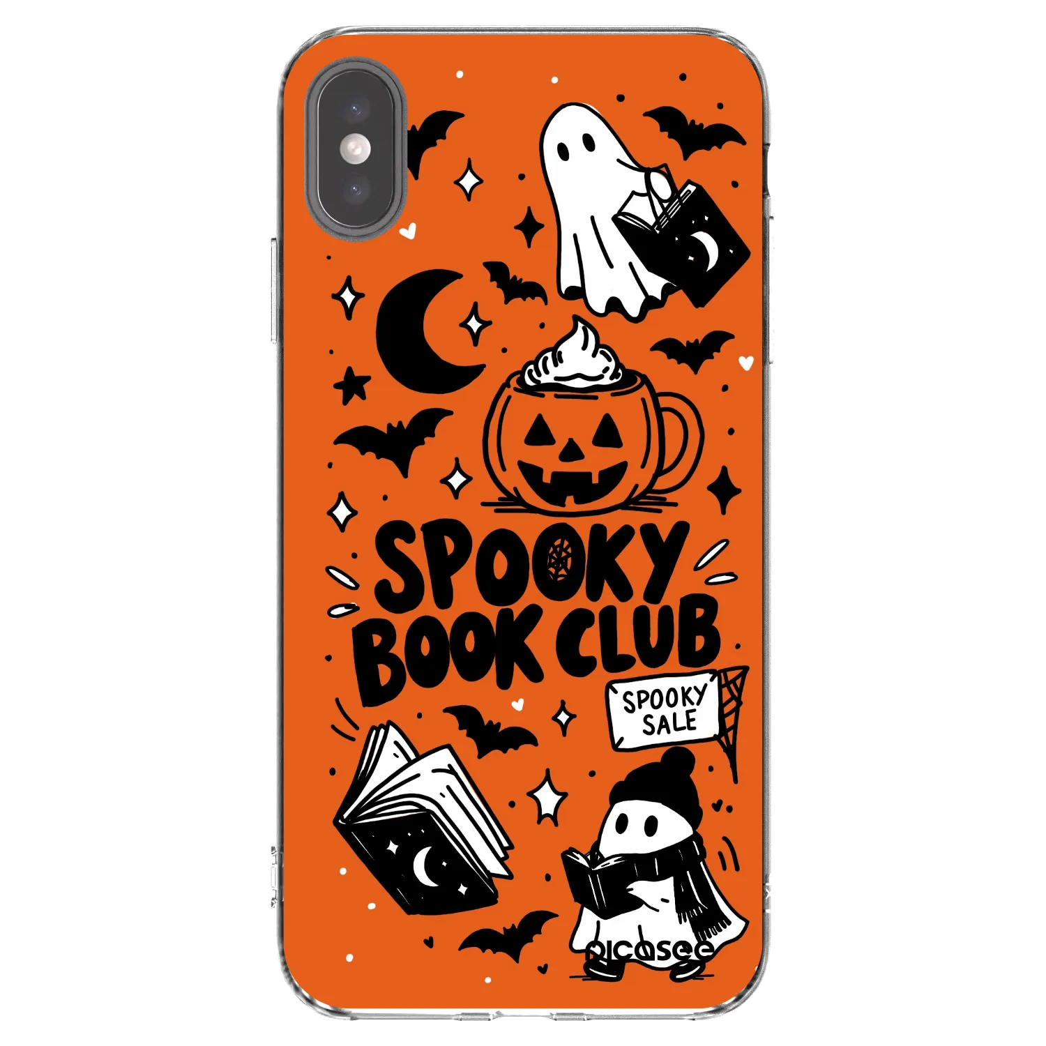 Picasee Apple iPhone XS Max Hülle - Transparentes Silikon - Spooky book club