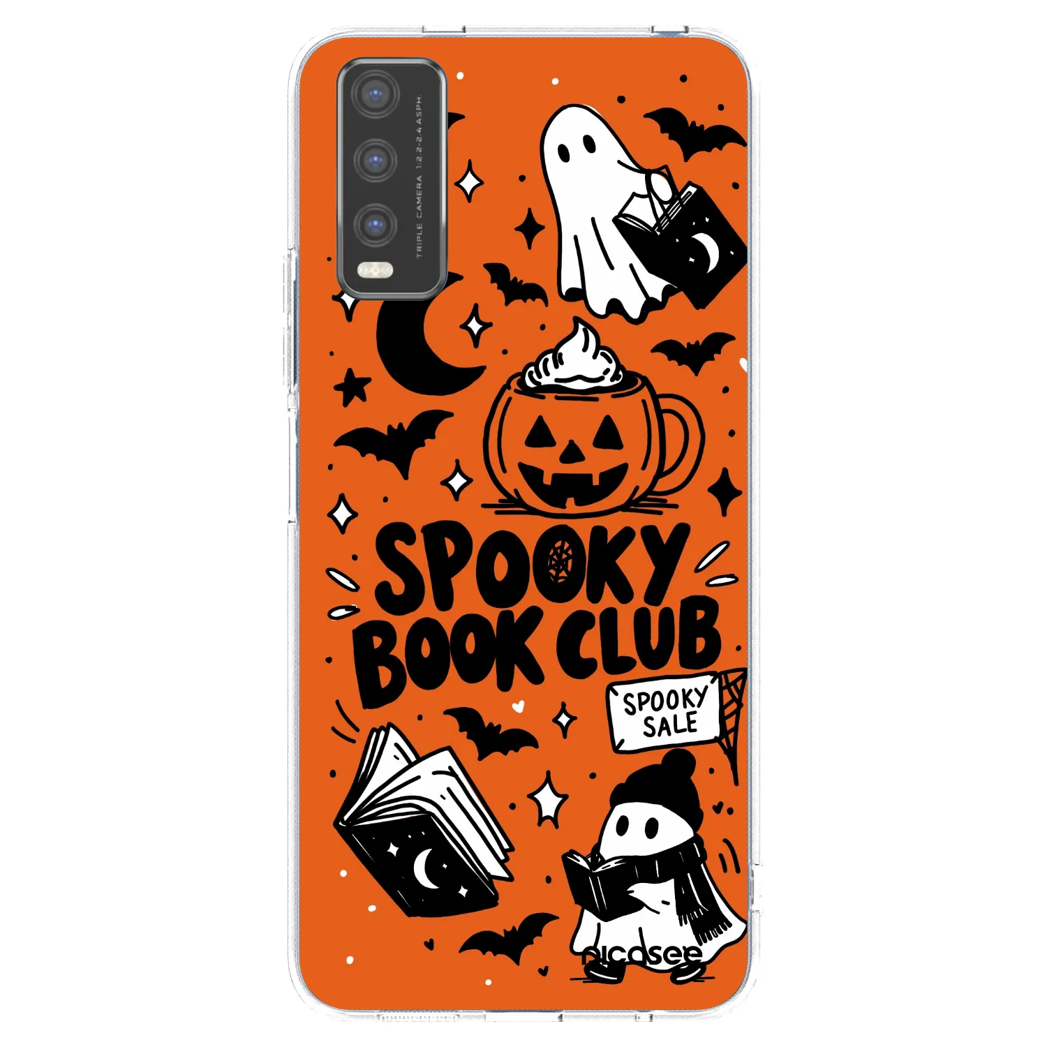 Picasee Vivo Y20s Hülle - Transparentes Silikon - Spooky book club