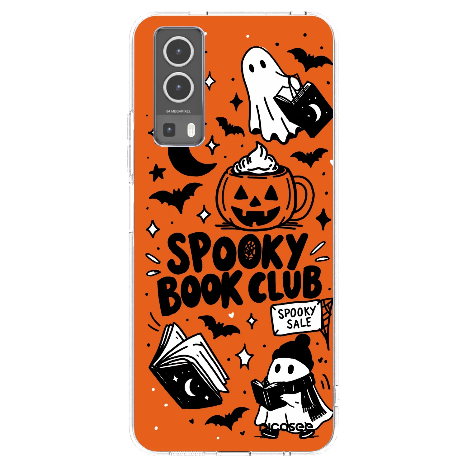 Picasee Vivo Y72 5G Hülle - Transparentes Silikon - Spooky book club