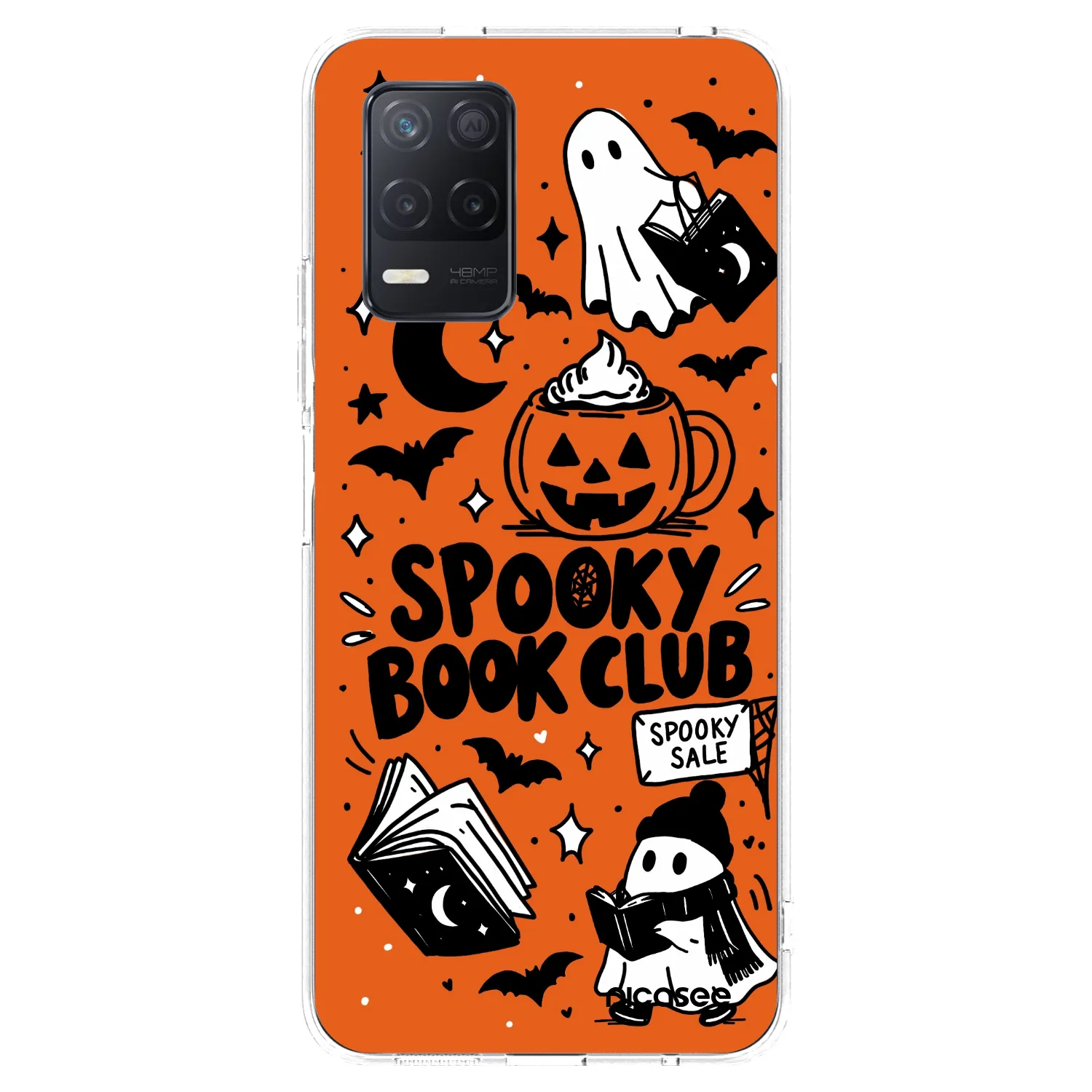 Picasee Realme 8 5G Hülle - Transparentes Silikon - Spooky book club