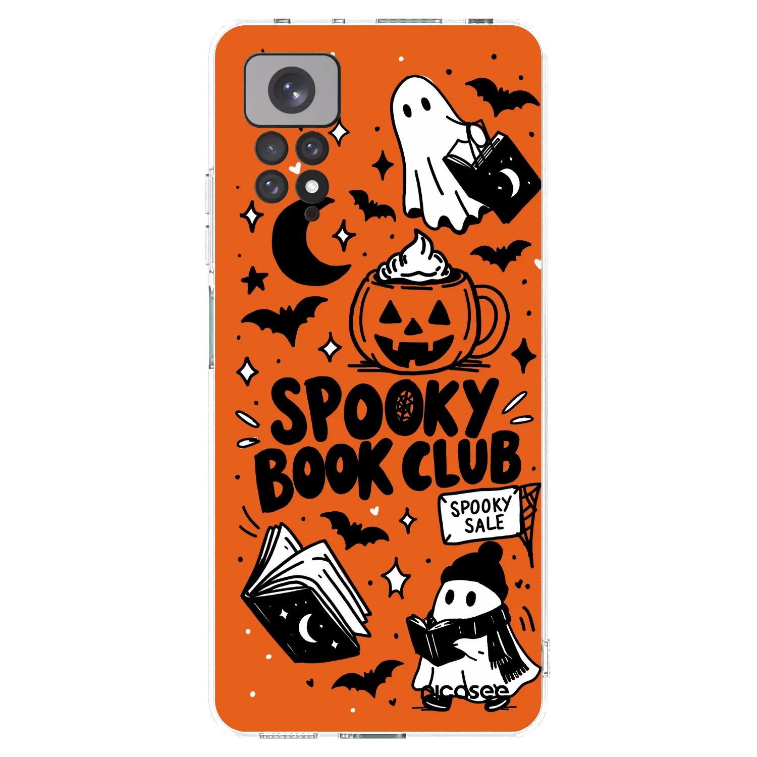 Picasee Xiaomi Redmi Note 11 Hülle - Transparentes Silikon - Spooky book club