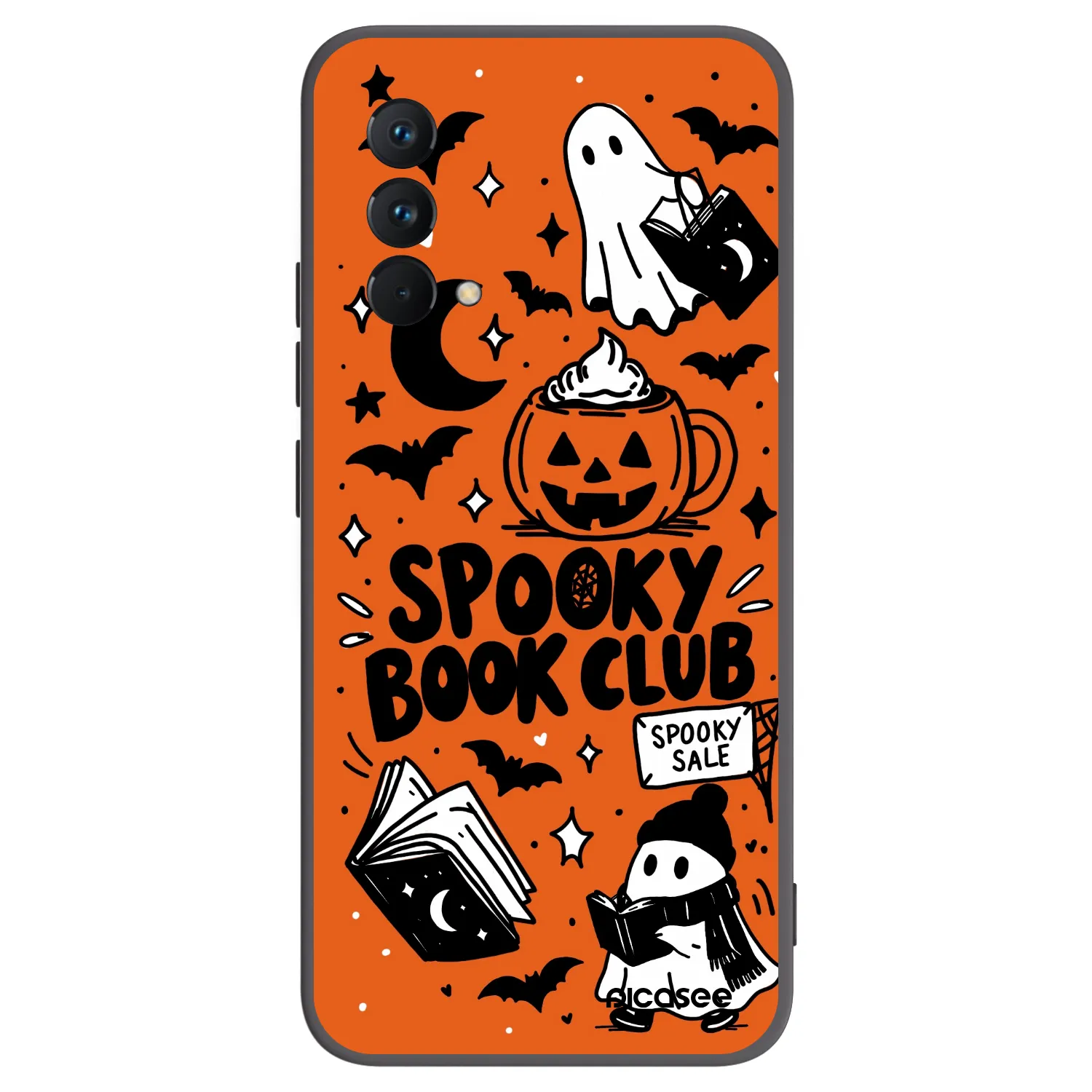 Picasee Realme GT Master Edition 5G Hülle - Schwarzes Silikon - Spooky book club