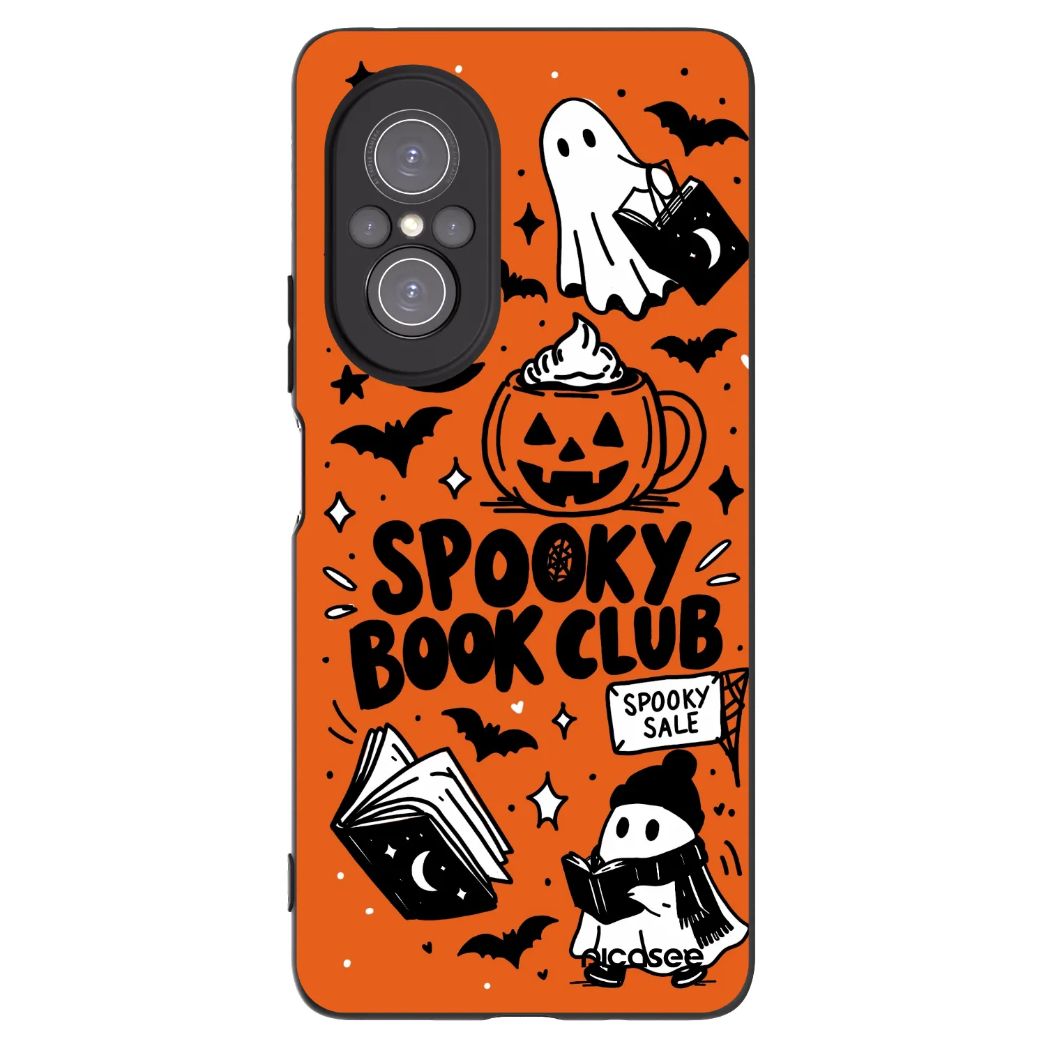 Picasee Huawei Nova 9 SE Hülle - Schwarzes Silikon - Spooky book club