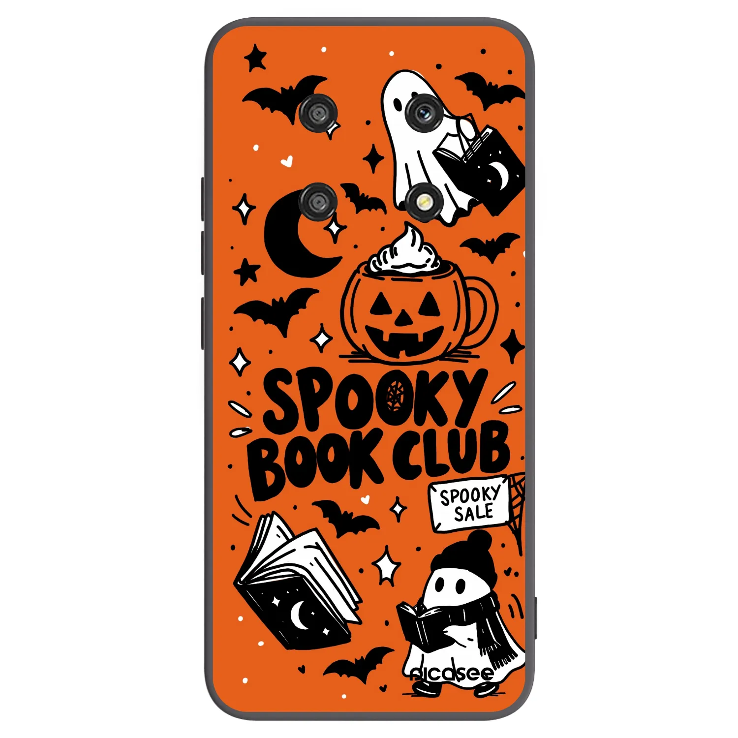 Picasee Honor Magic4 Lite 5G Hülle - Schwarzes Silikon - Spooky book club