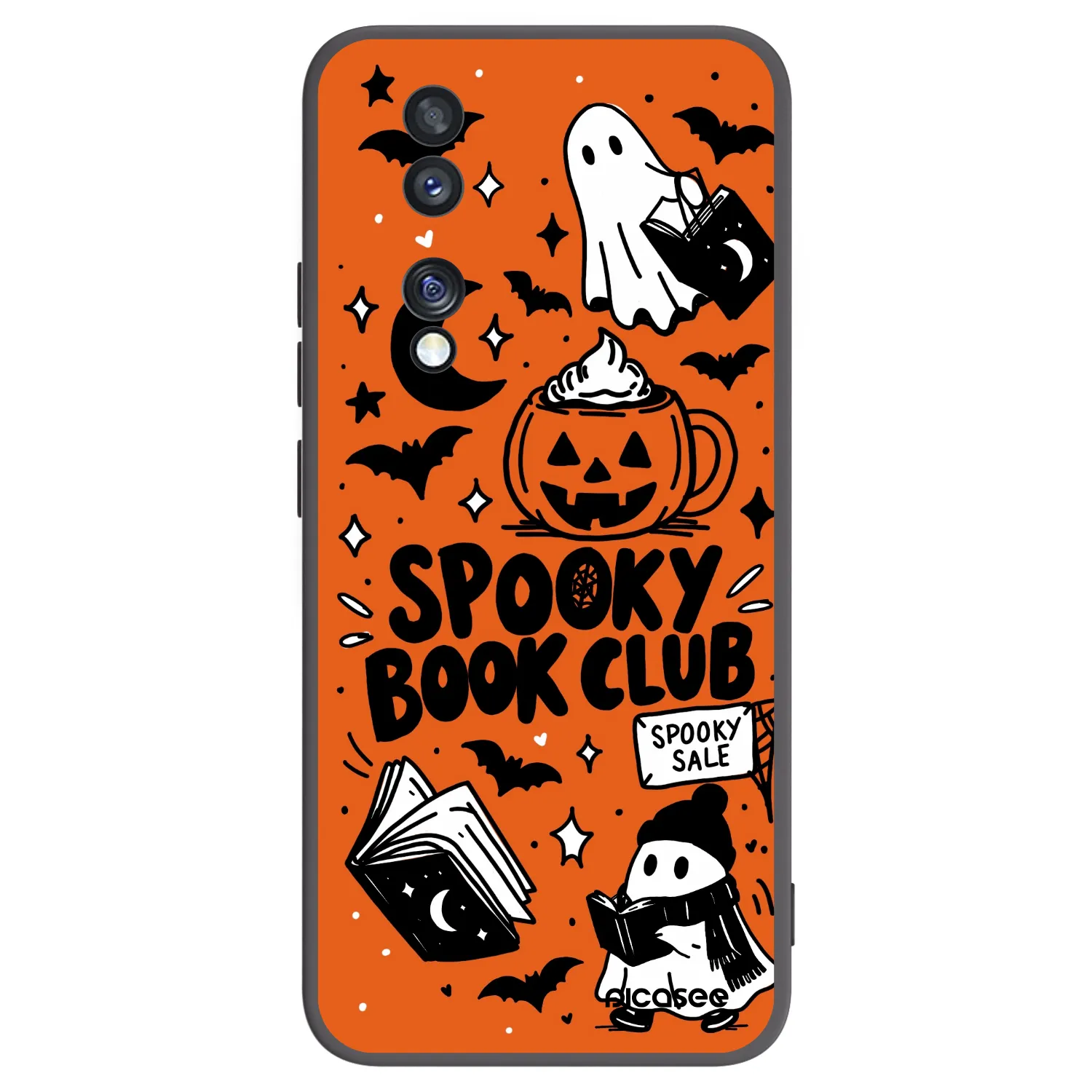 Picasee Honor 70 Hülle - Schwarzes Silikon - Spooky book club