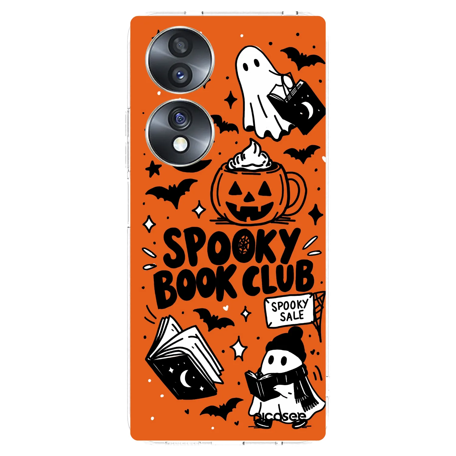 Picasee Honor 70 Hülle - Transparentes Silikon - Spooky book club