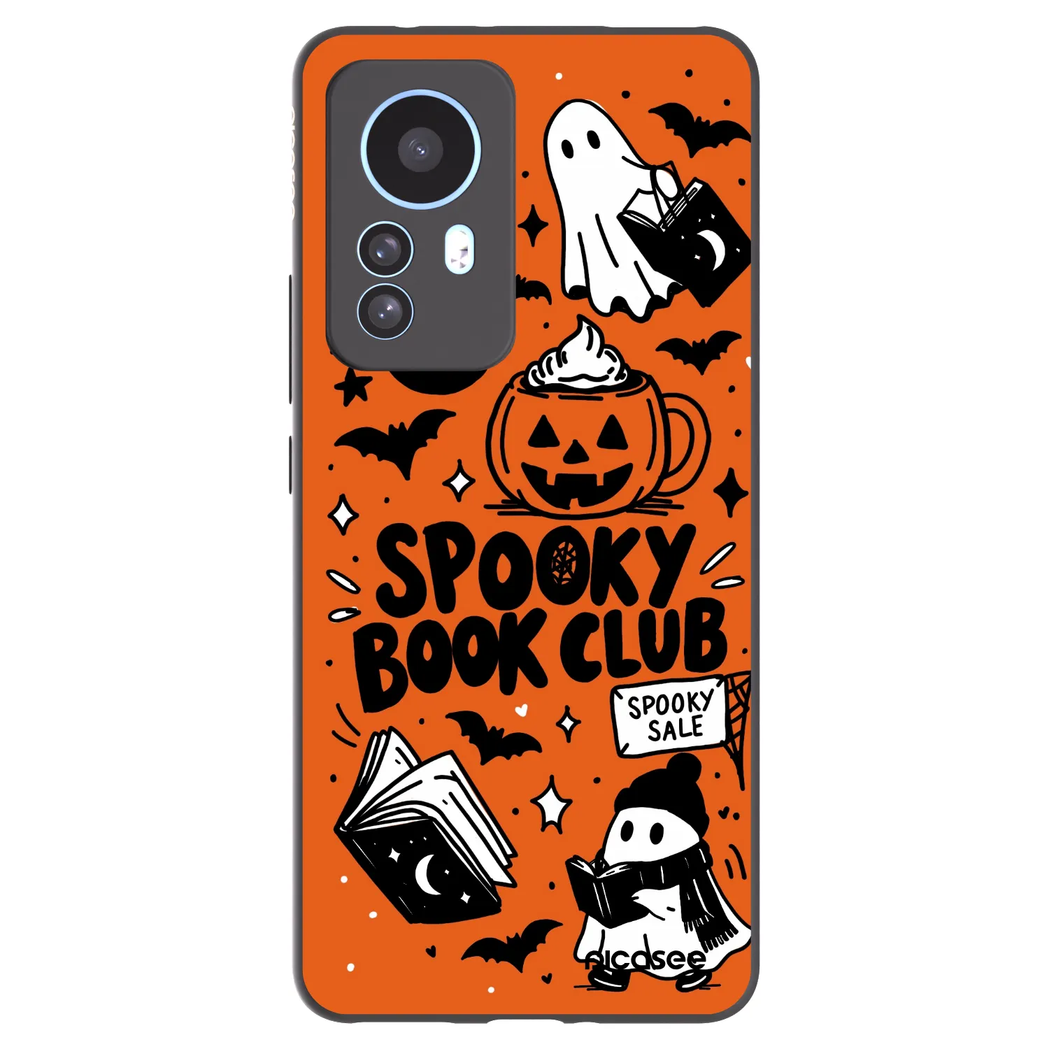 Picasee Xiaomi 12T Pro Hülle - Schwarzes Silikon - Spooky book club