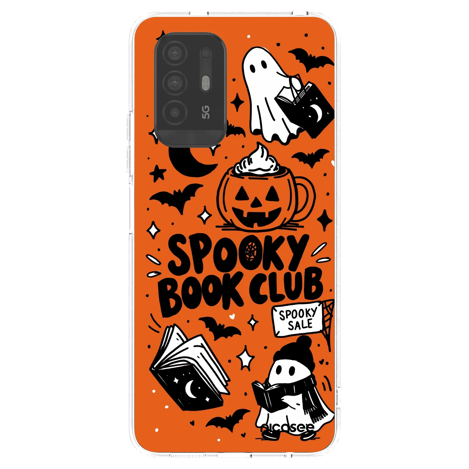 Picasee OPPO A94 5G Hülle - Transparentes Silikon - Spooky book club