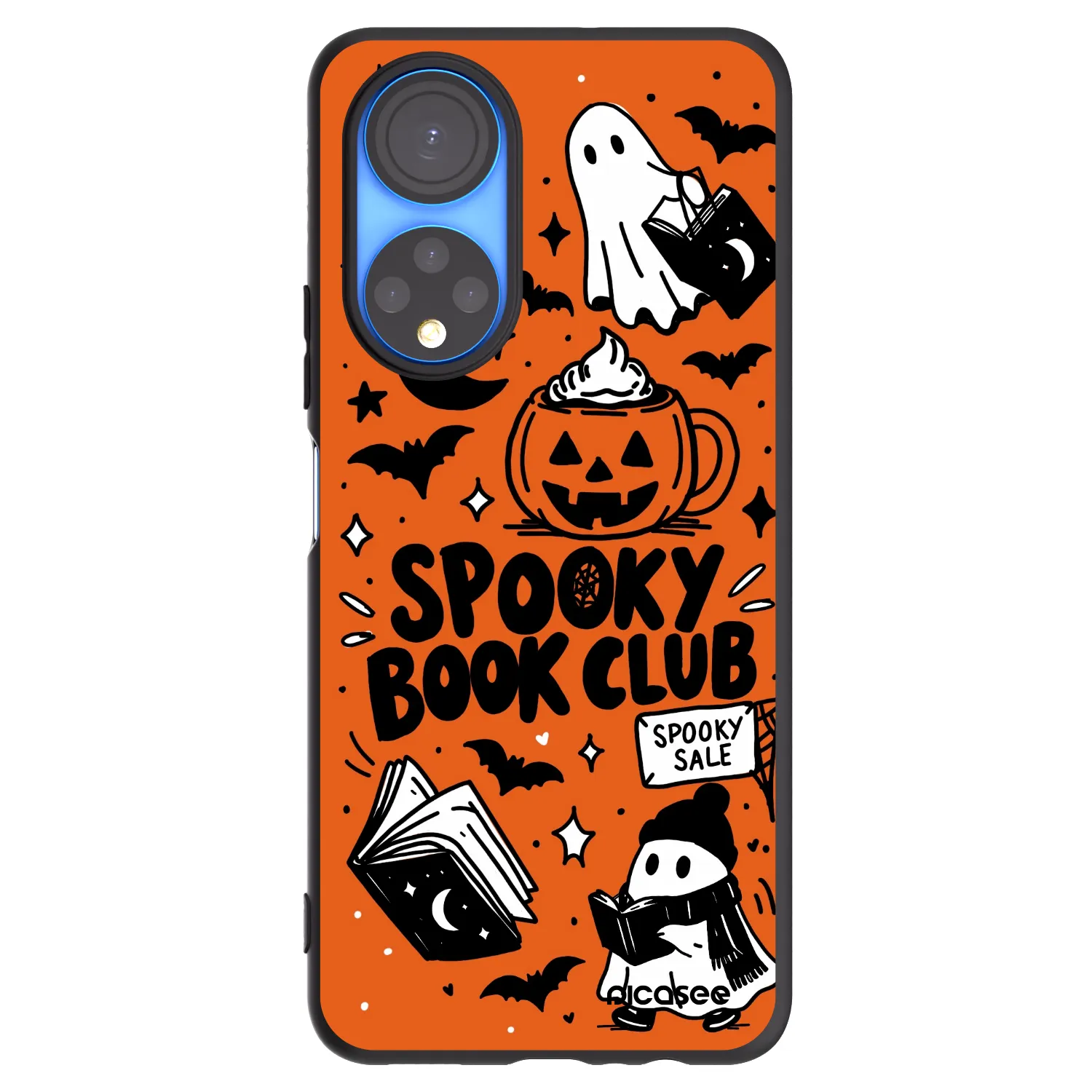 Picasee Honor X7 Hülle - Schwarzes Silikon - Spooky book club