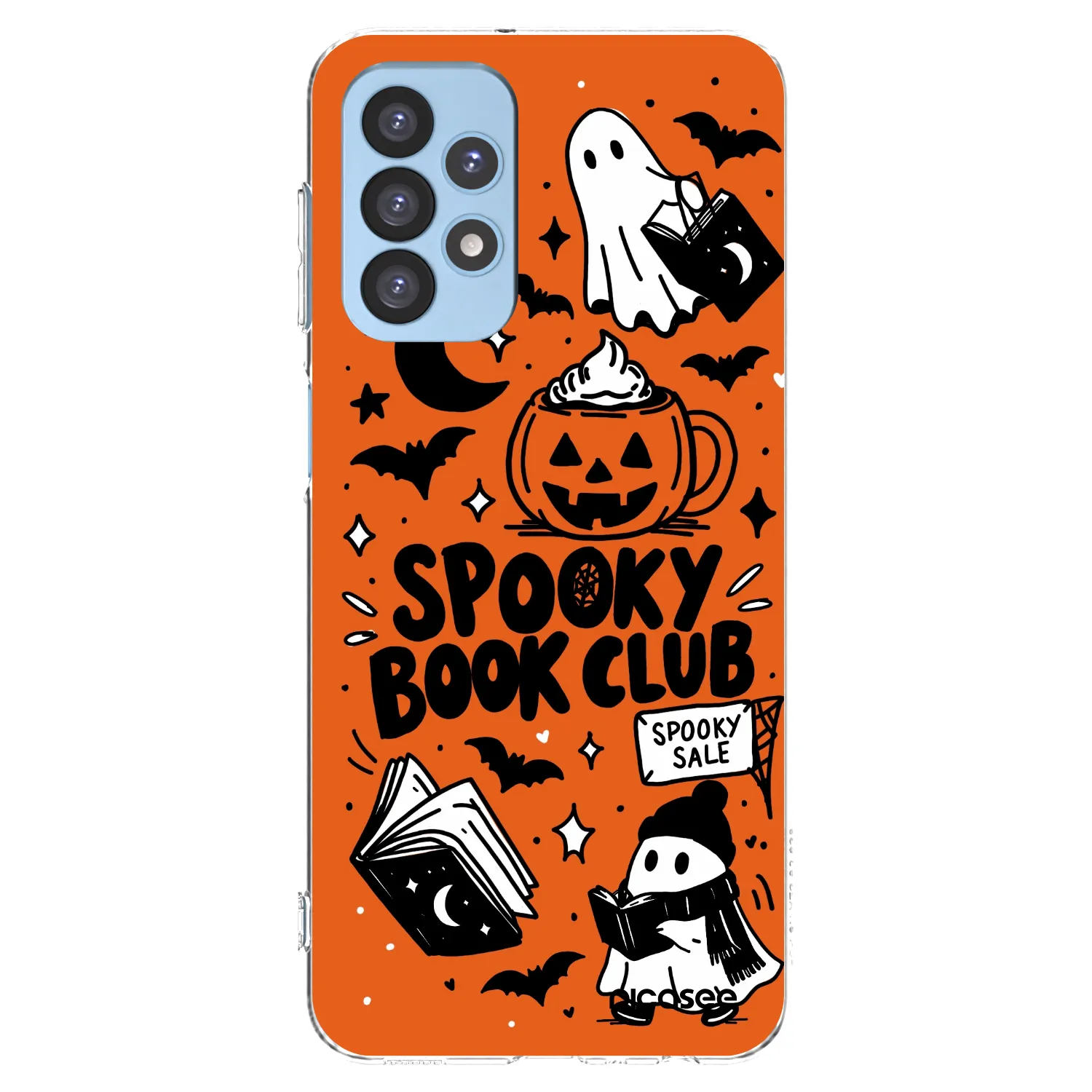 Picasee Samsung Galaxy A23 A235F 4G Hülle - Transparentes Silikon - Spooky book club