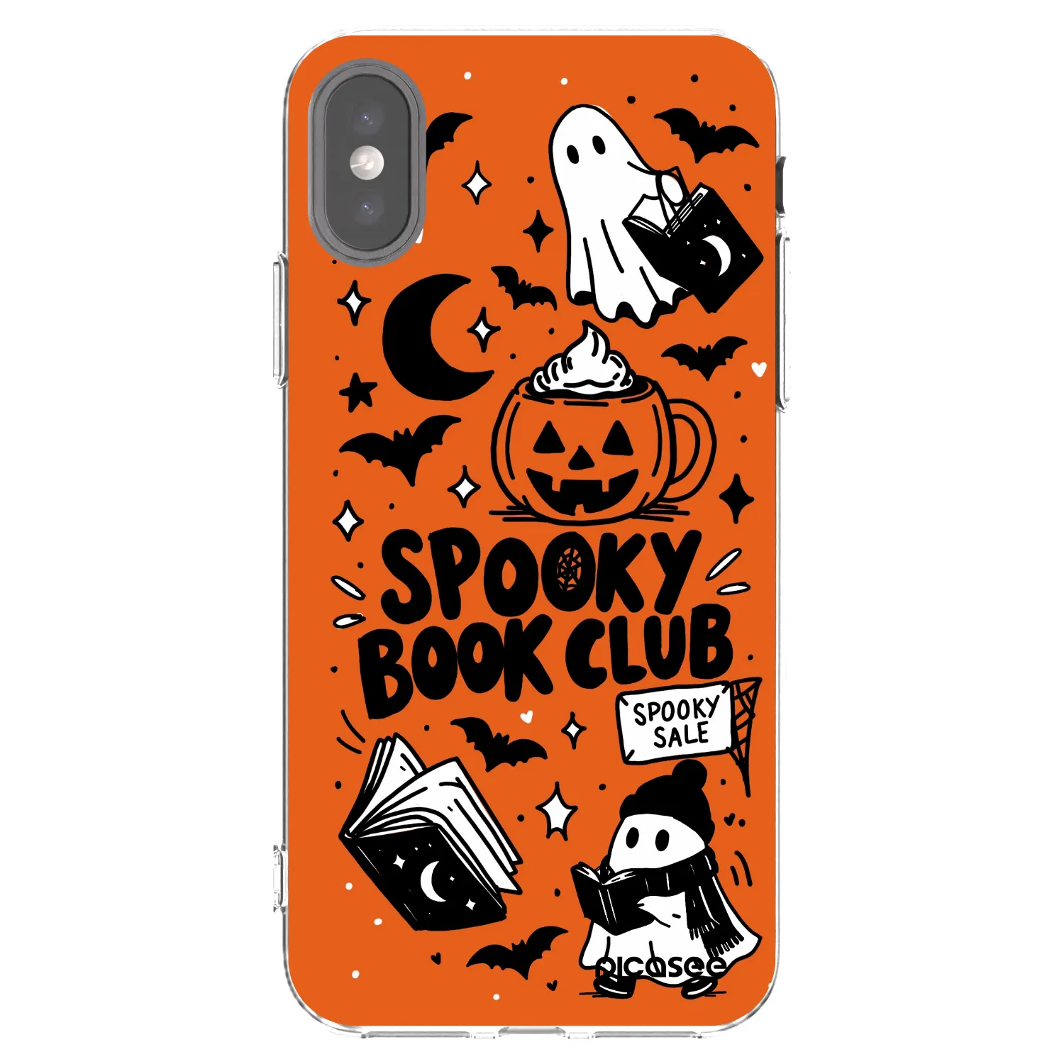Picasee Apple iPhone X/XS Hülle - Transparentes Silikon - Spooky book club