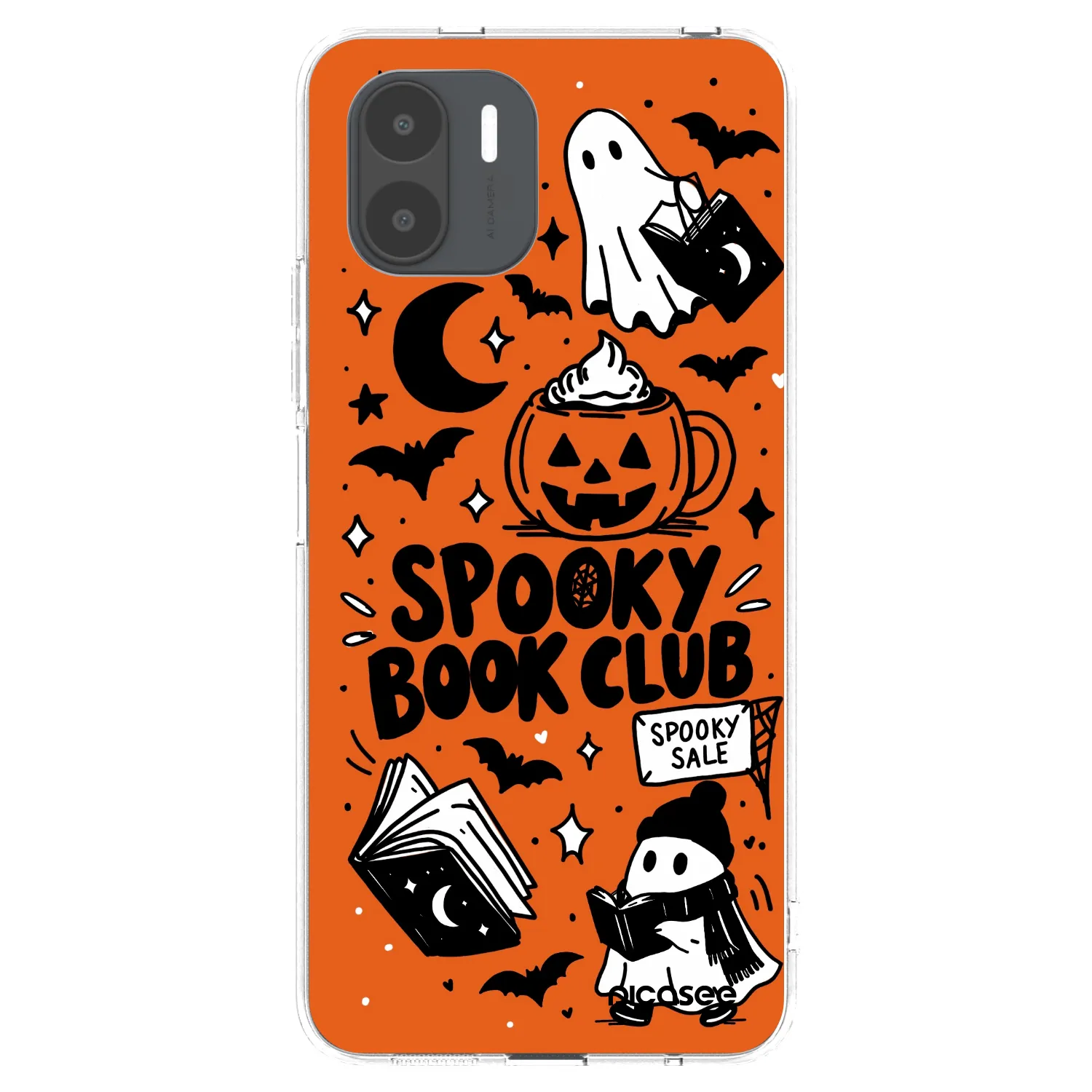 Picasee Xiaomi Redmi A1 Hülle - Transparentes Silikon - Spooky book club