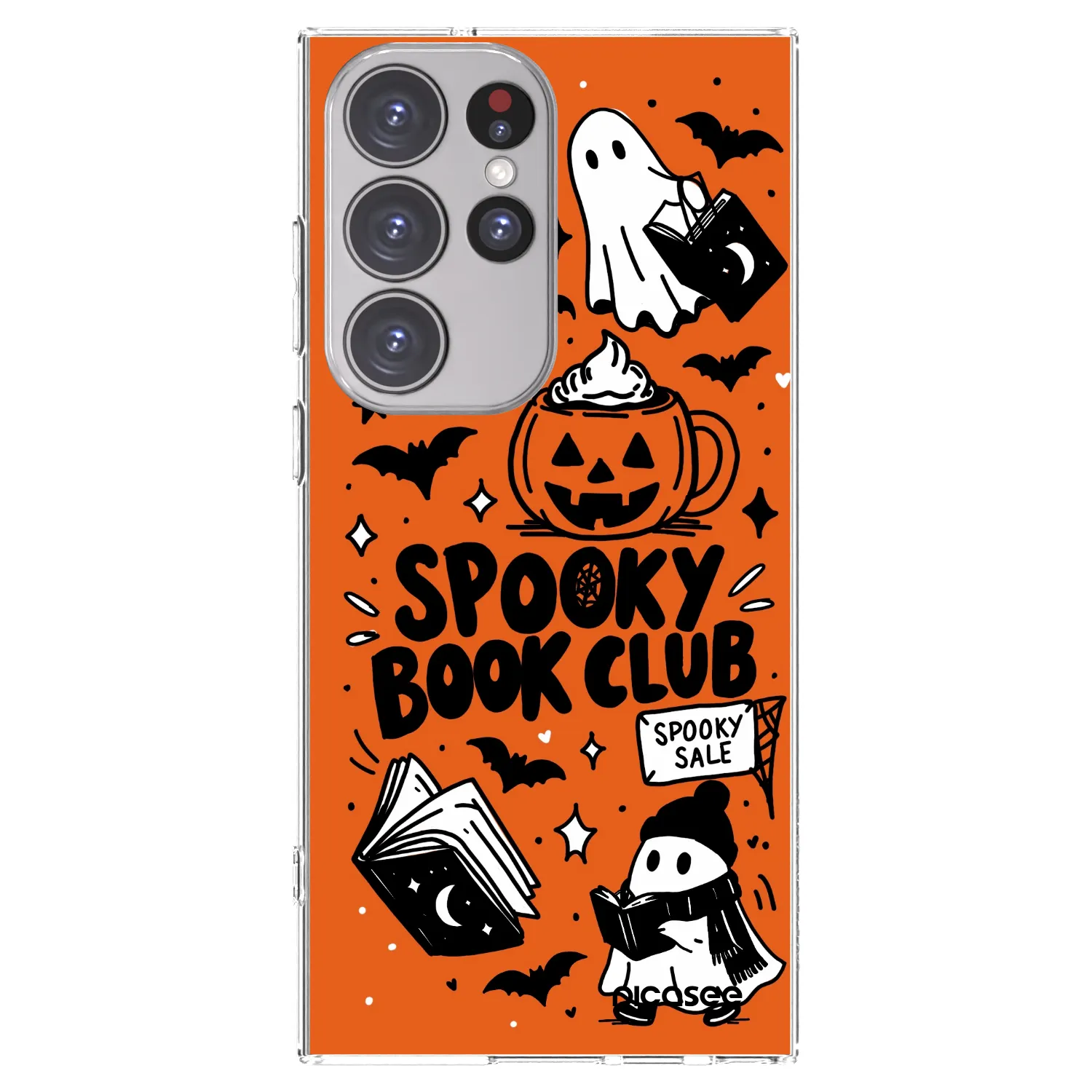 Picasee Samsung Galaxy S23 Ultra 5G Hülle - Transparentes Silikon - Spooky book club